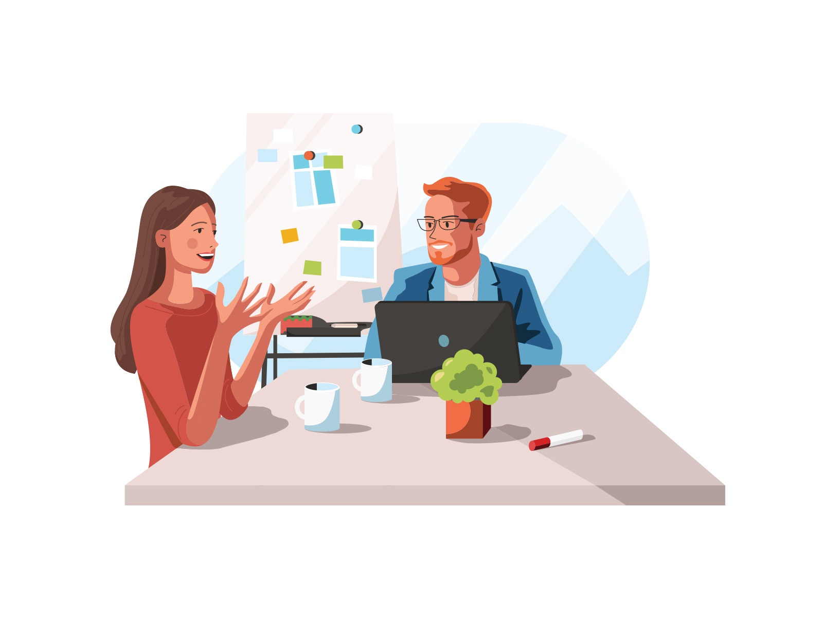 Business meeting cartooning cartoon character design character illustr.jpg