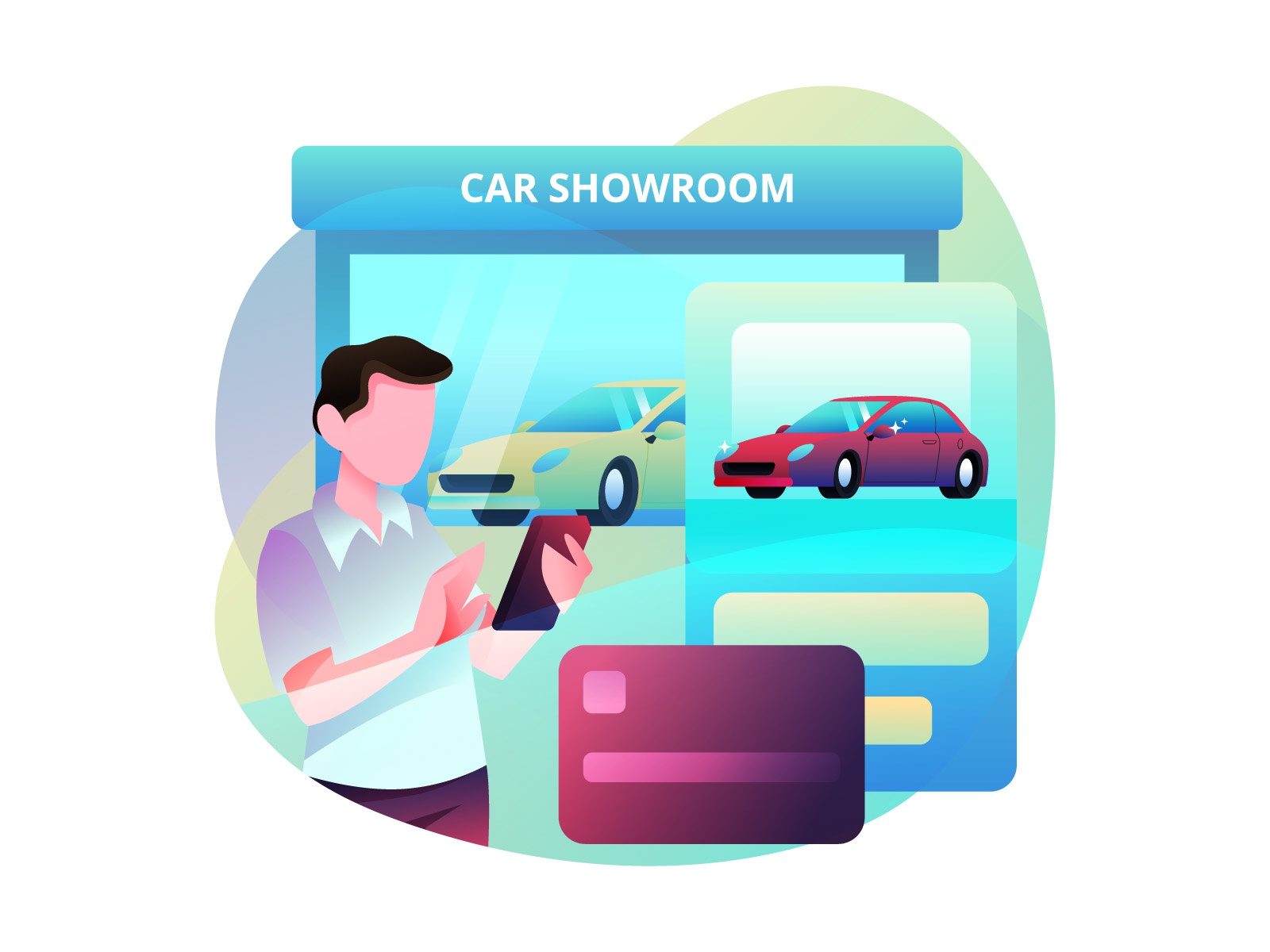 Buy Car Online illustration cartooning cartoon character design charac.jpg
