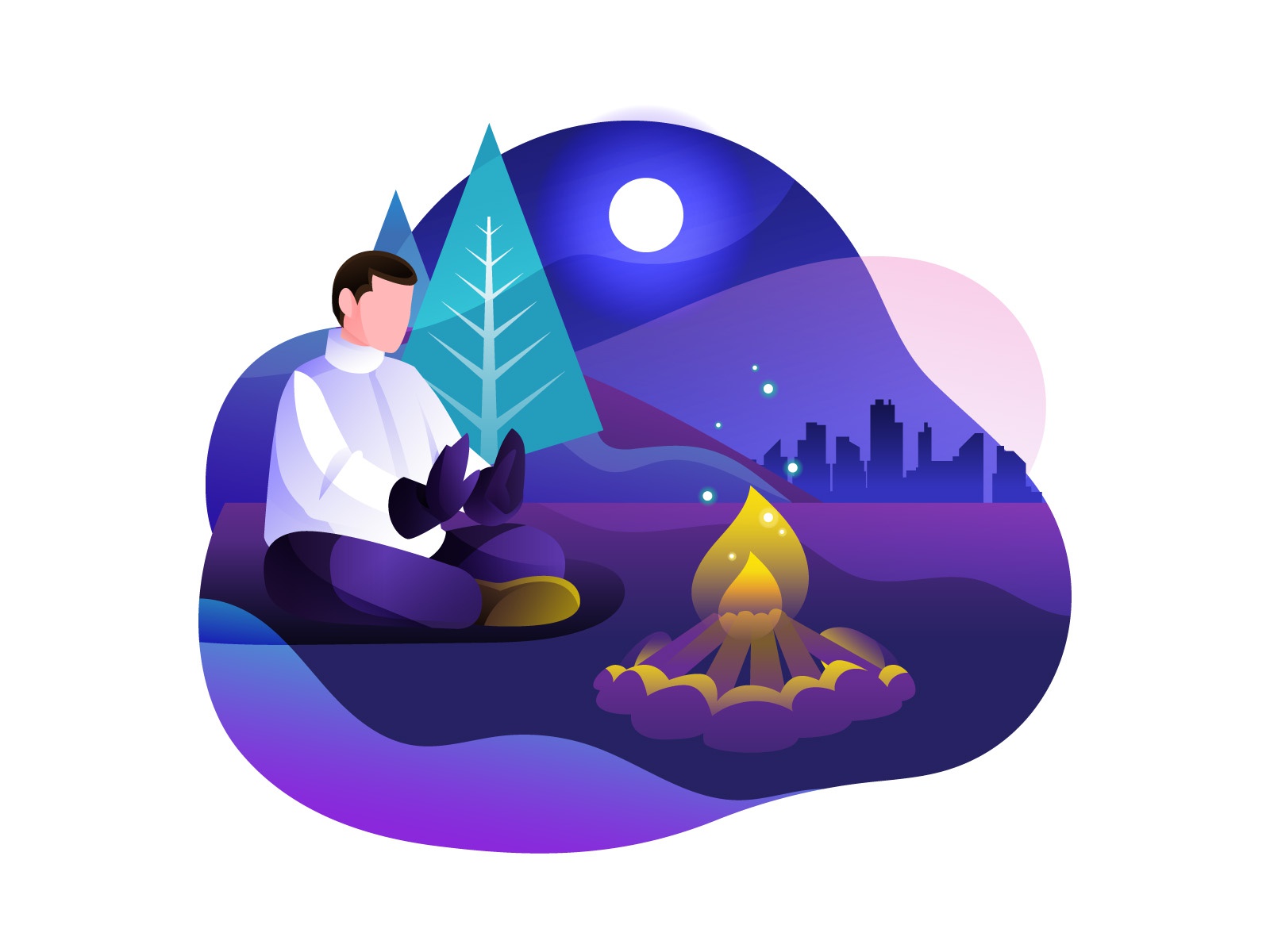 Camping Illustration cartooning cartoon character design character ill.jpg
