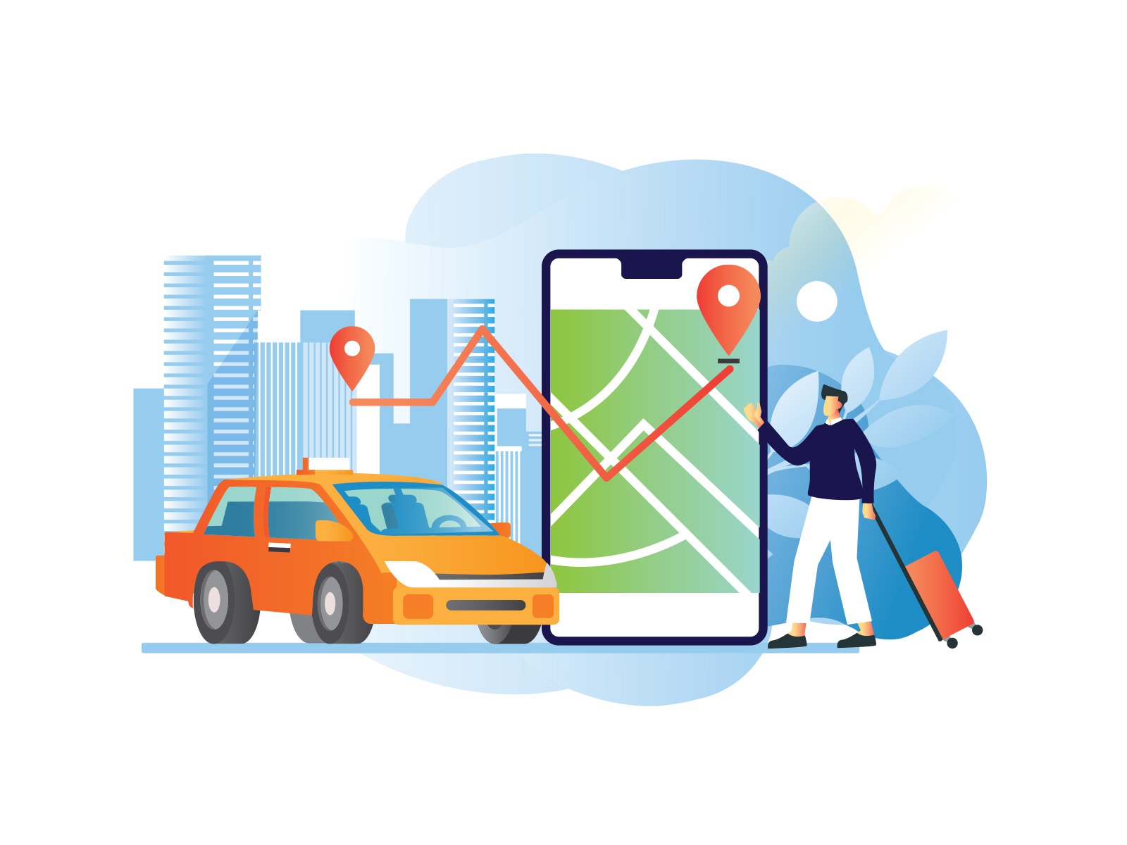 Car Online Booking Illustration cartooning cartoon character design ch.jpg