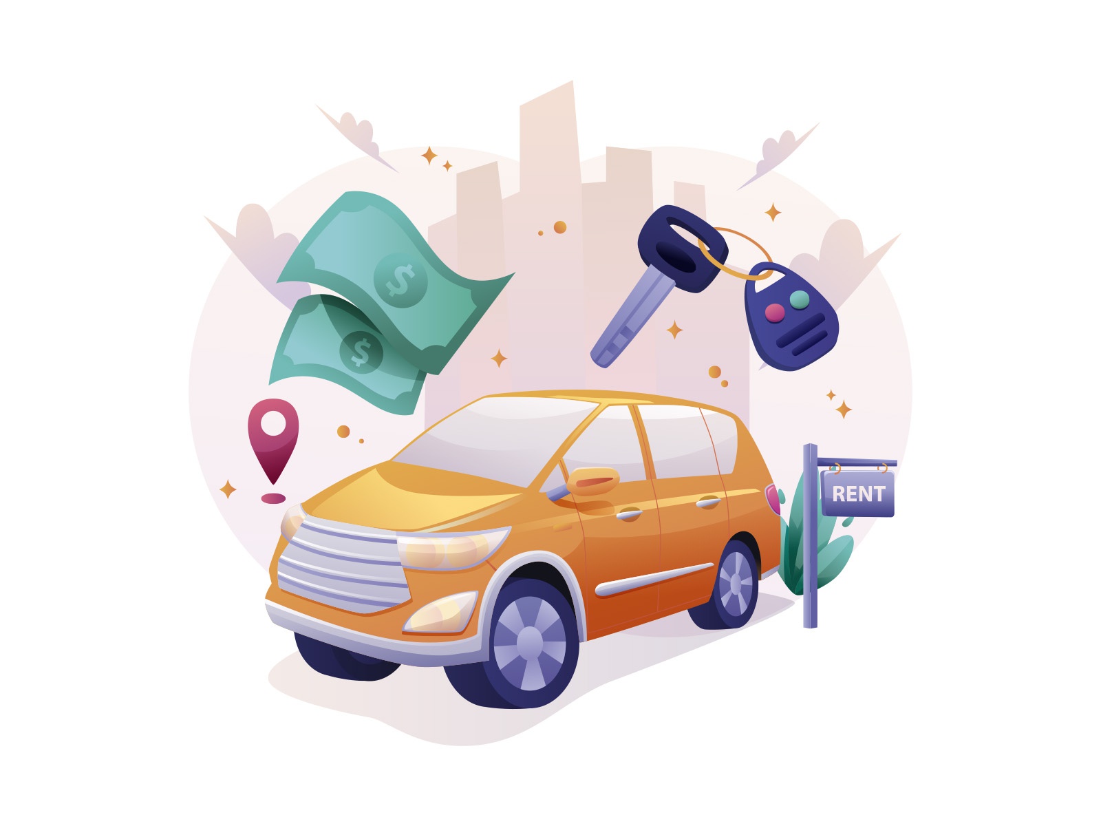 Car Rental 03 free download vector art design art car illustration car.jpg