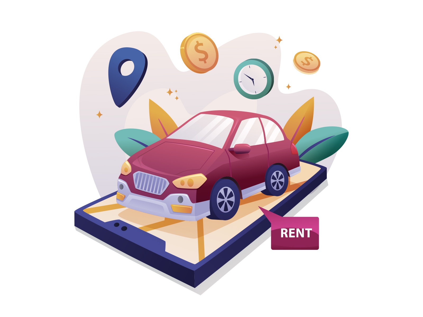 Car Rental illustration cartooning cartoon character design character.jpg