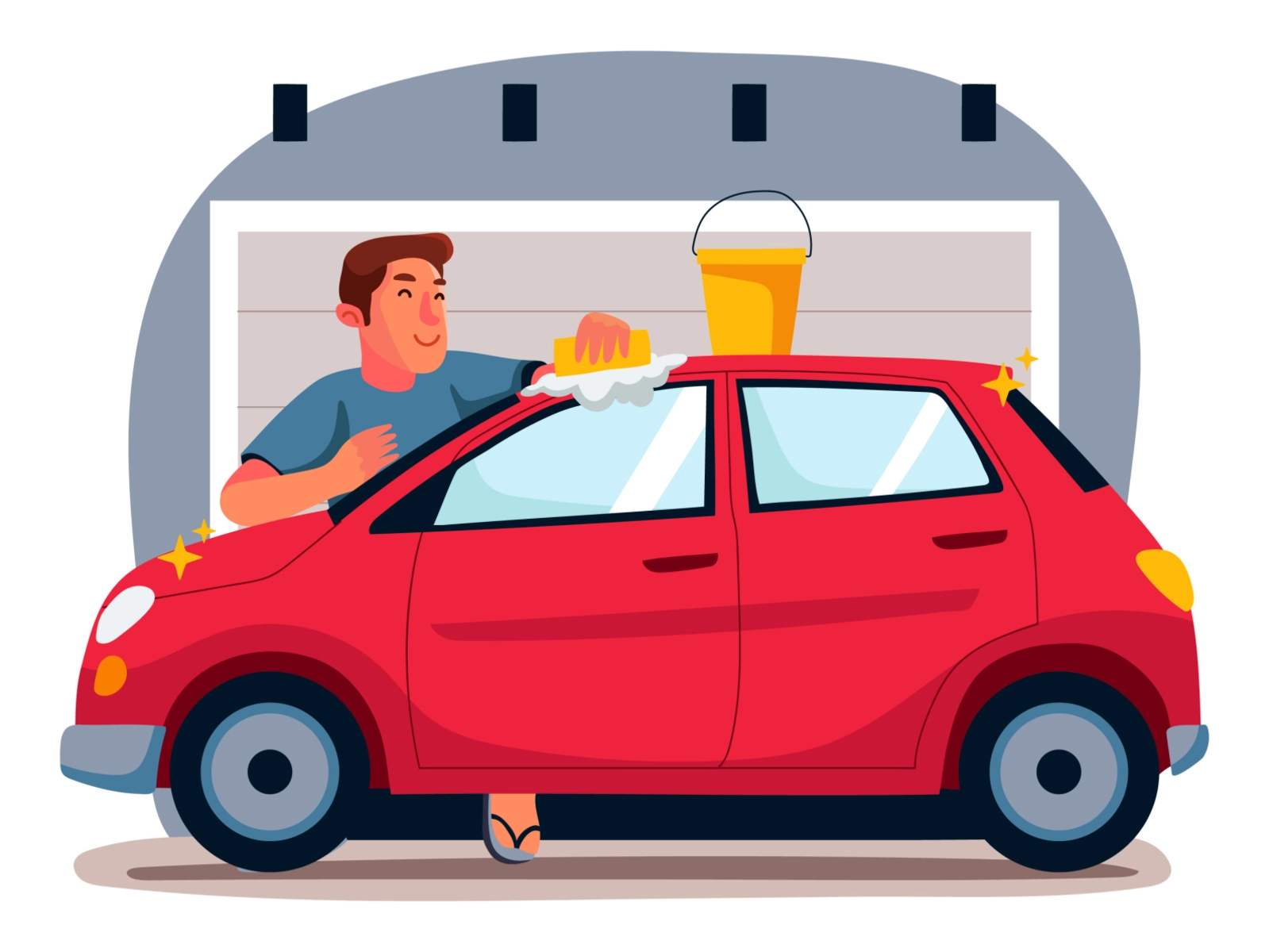 Car Wash Illustration cartooning cartoon character design character il.webp