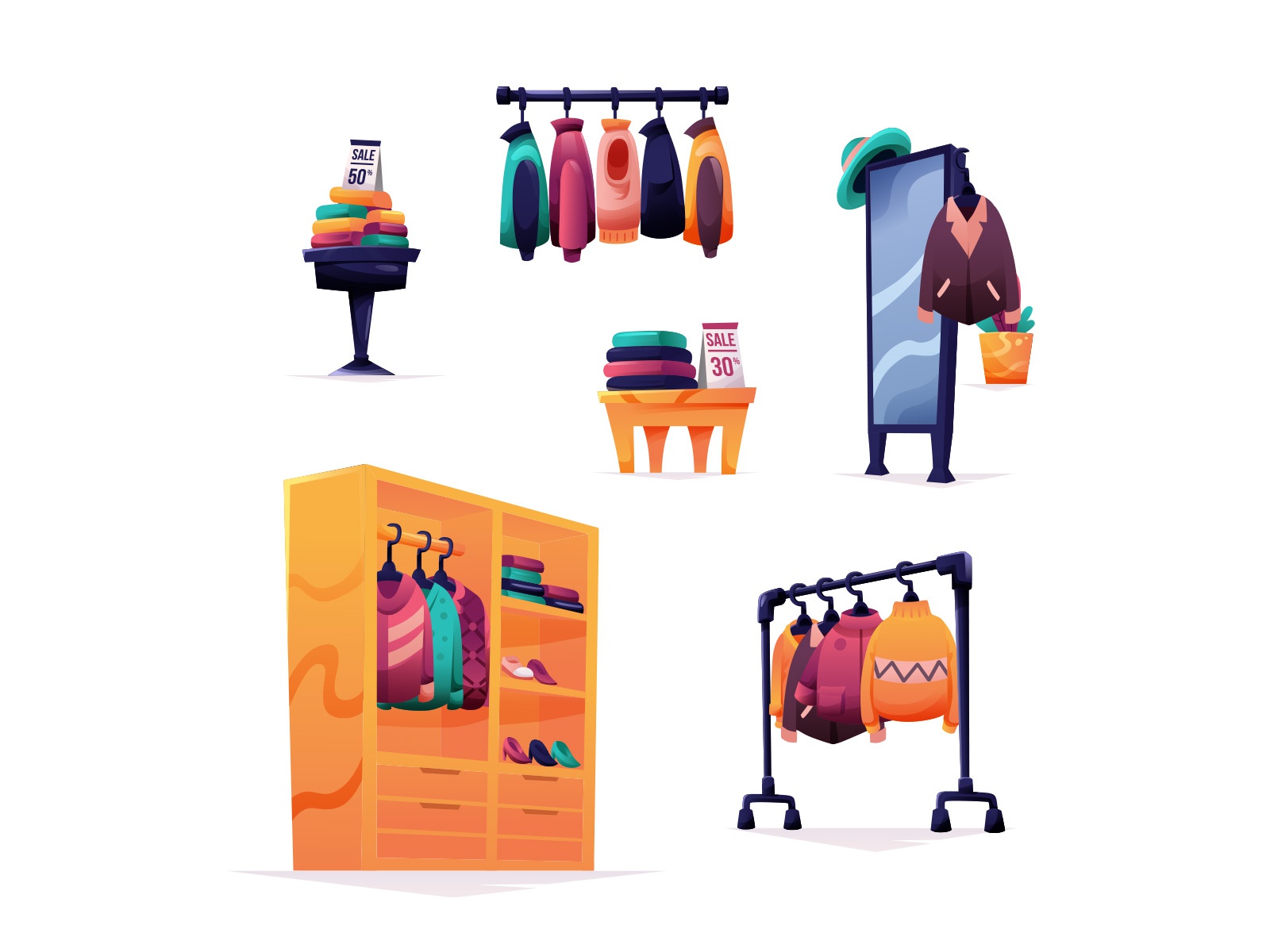 Clothing Illustrations Set design cartooning vector vector design illu.jpg