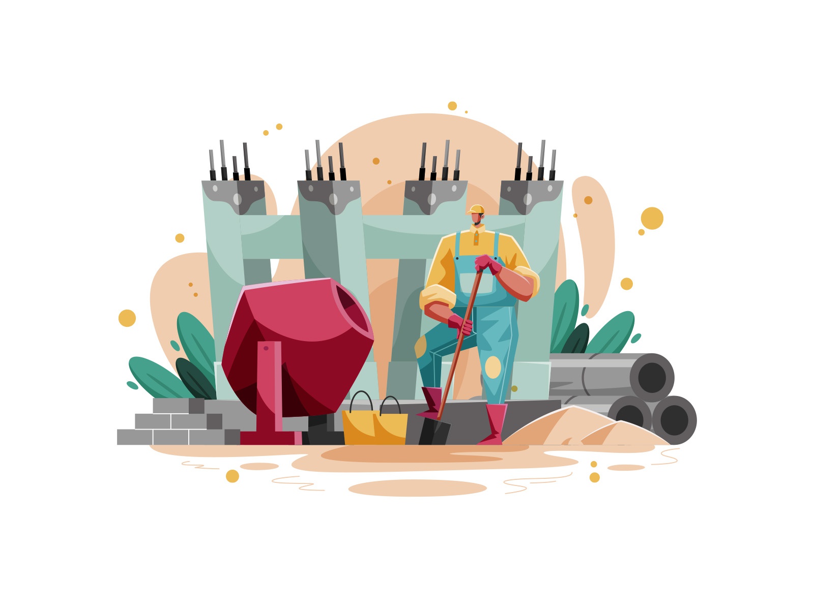 Construction cartooning cartoon character design character illustrator.jpg