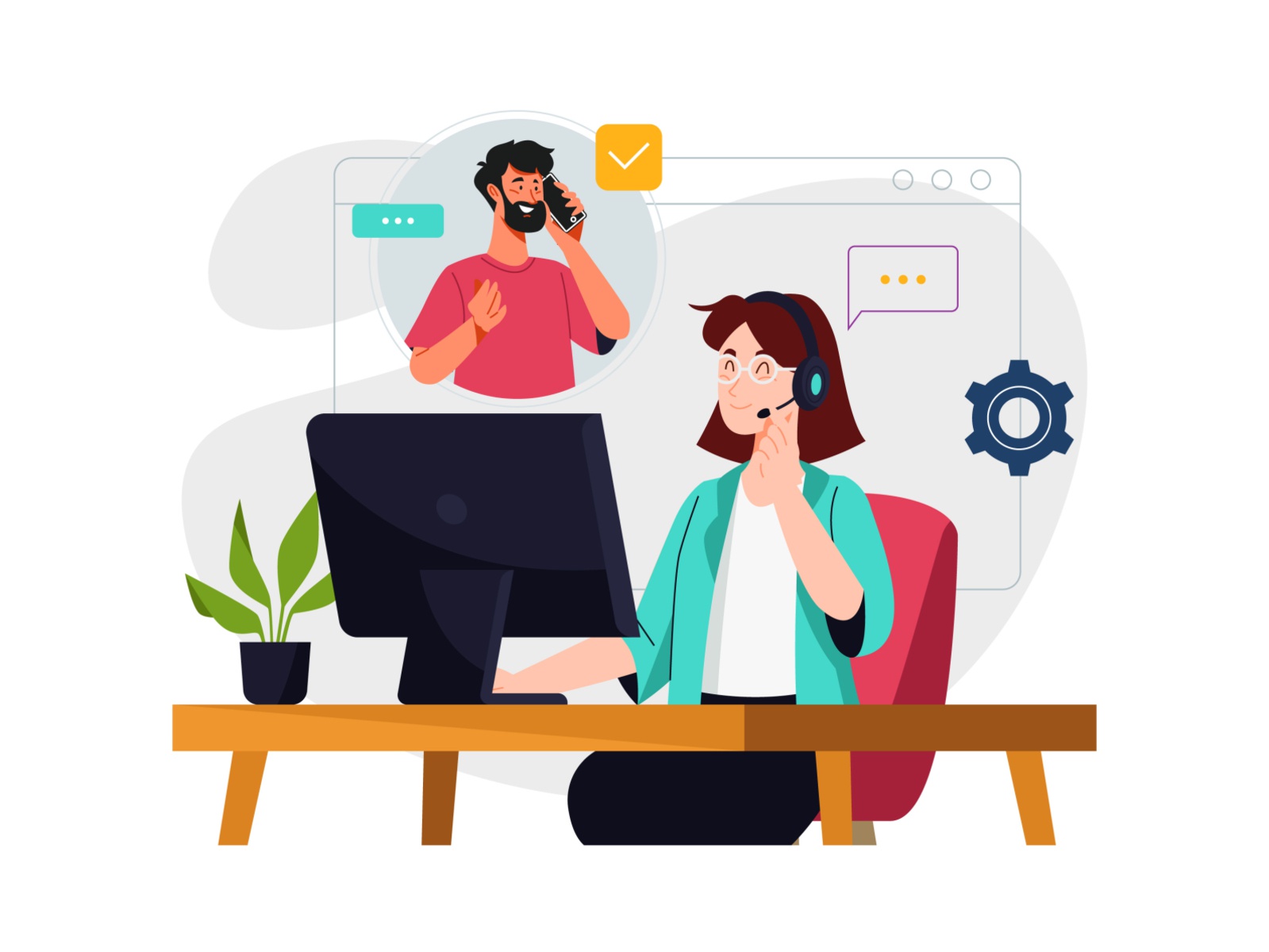 Contact Us Illustration cartooning cartoon character design character.jpg