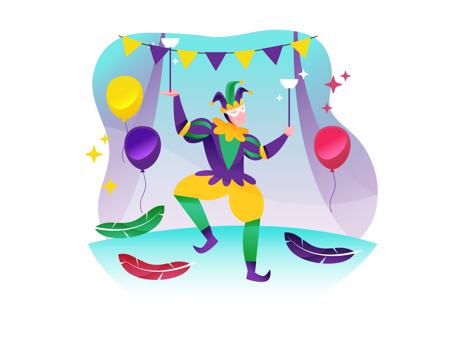 Dancing Clown cartooning cartoon character design character illustrato.jpg