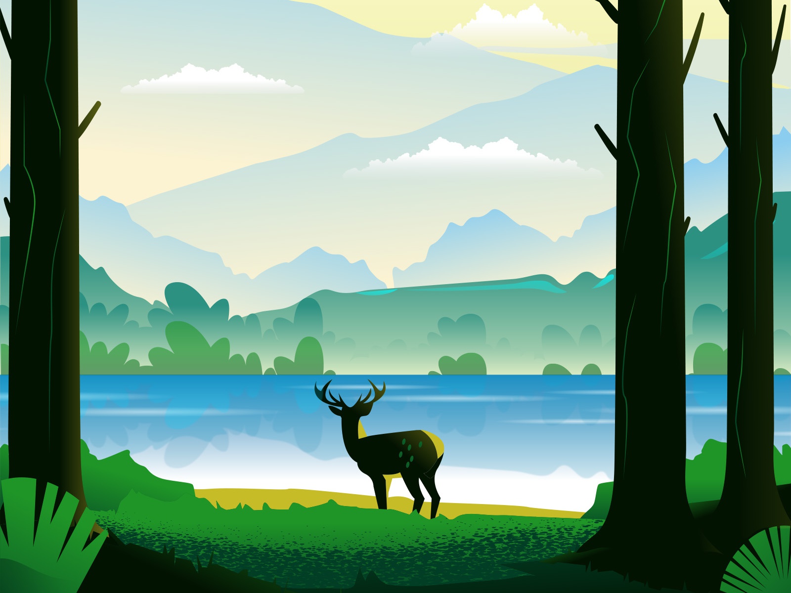 Deer Illustration cartooning cartoon character design character illust.jpg