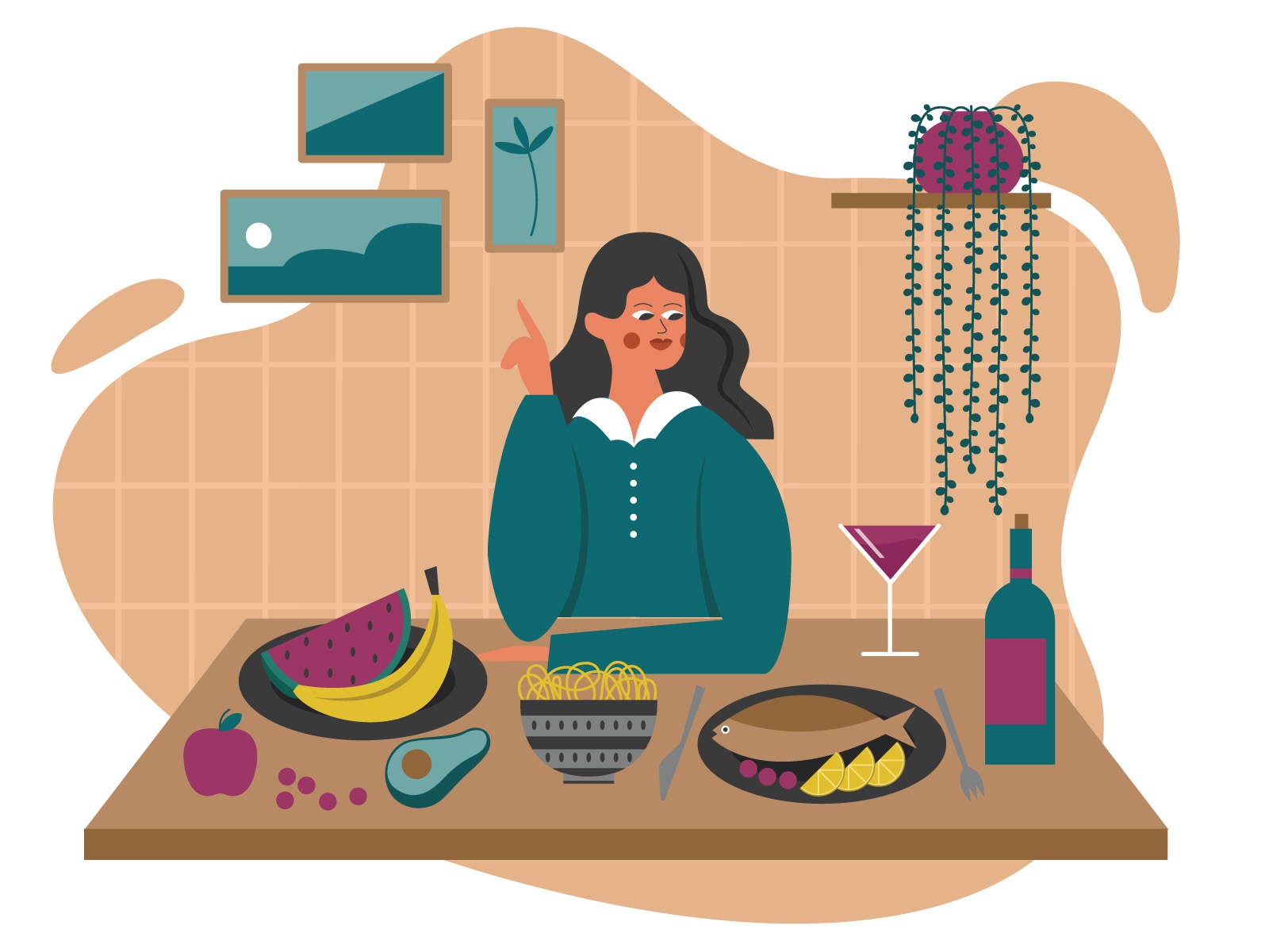 Dinner illustration cartooning cartoon character design character illu.jpg