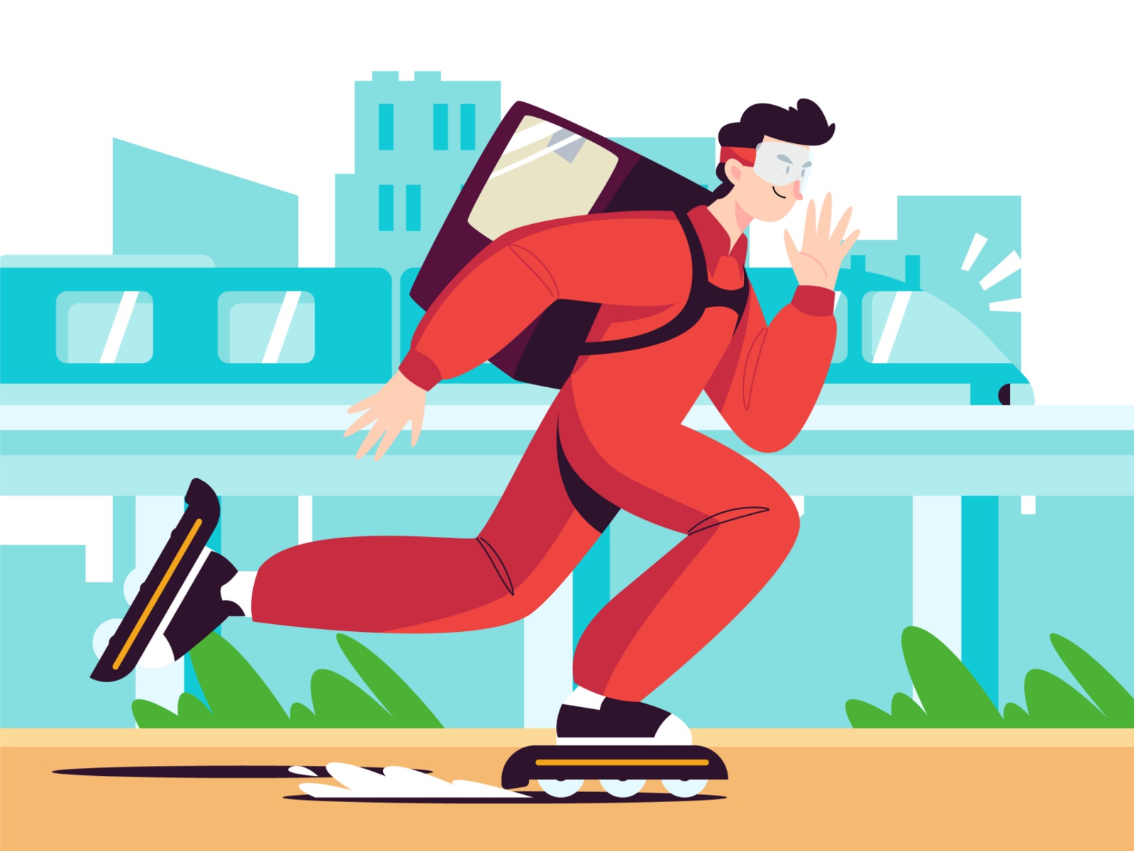 Fast Delivery Illustration cartooning cartoon character design charact.jpg