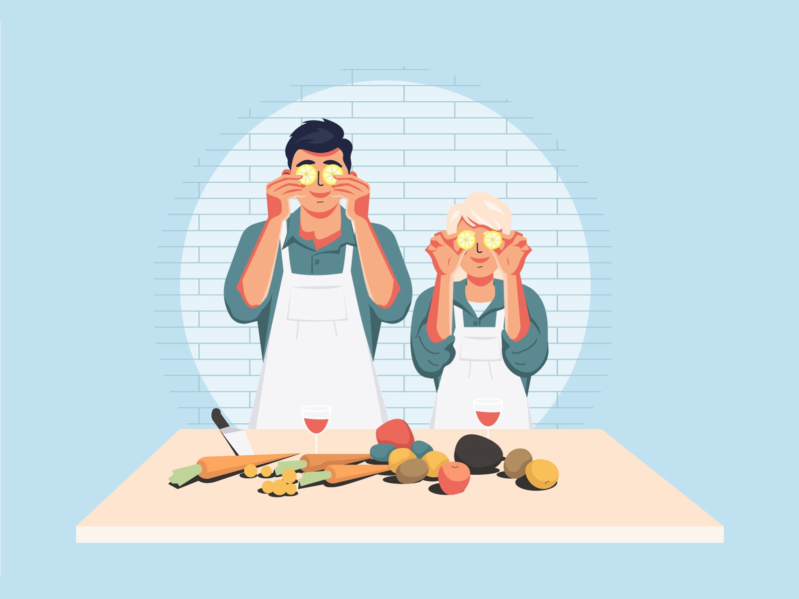 Food Bloggers Illustration cartooning cartoon character design charact.jpg