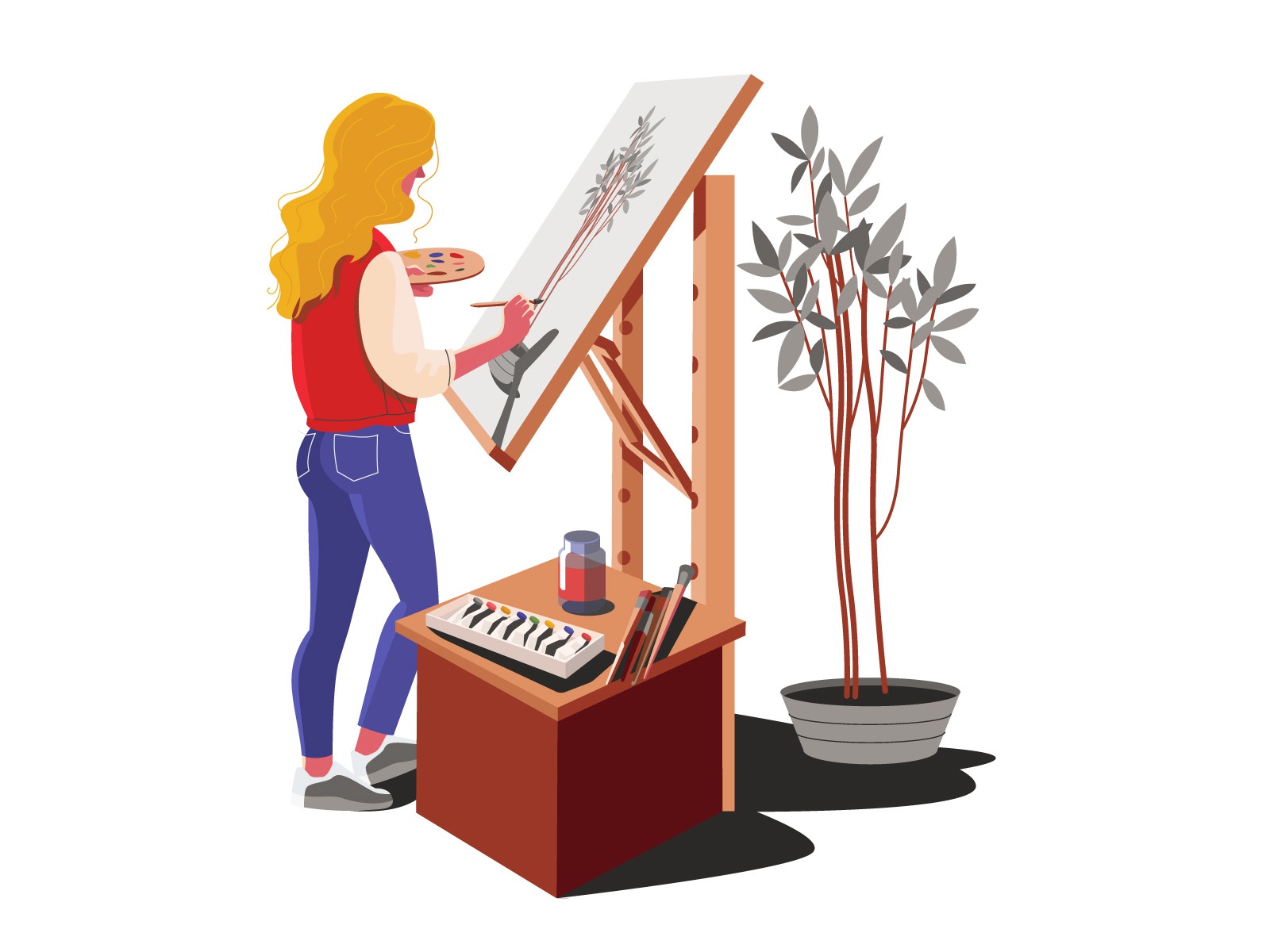 Girl artist Illustration cartooning cartoon character design character.jpg