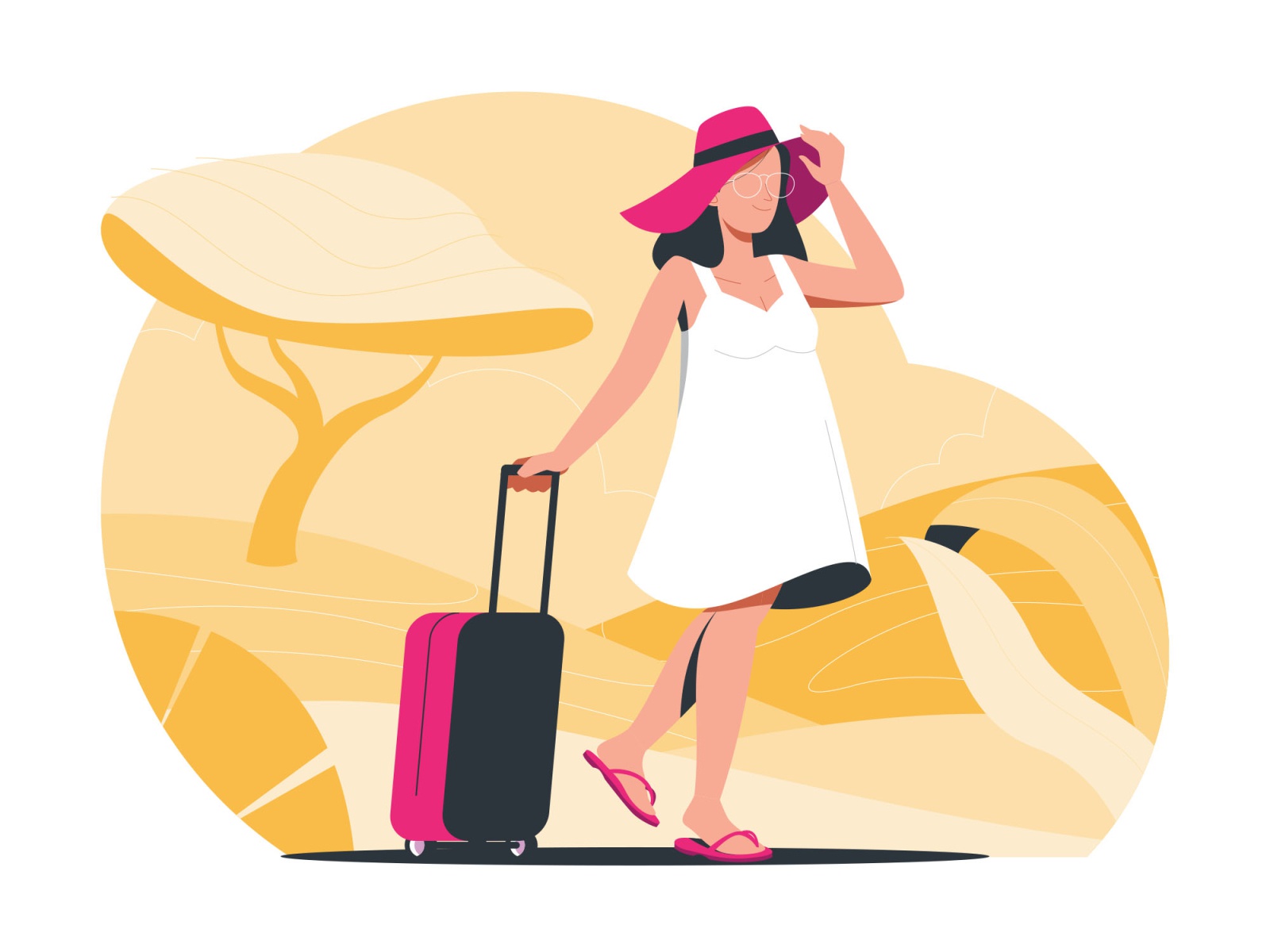Girl Traveling Illustration template psd vector illustration ai downlo.jpg
