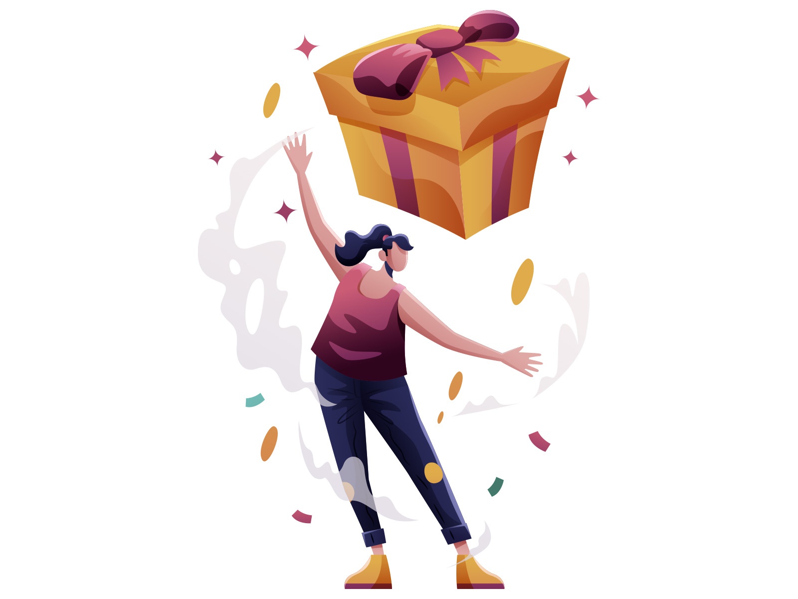 Giveaway Girl design cartoon vector vector design illustrator vector d.jpg
