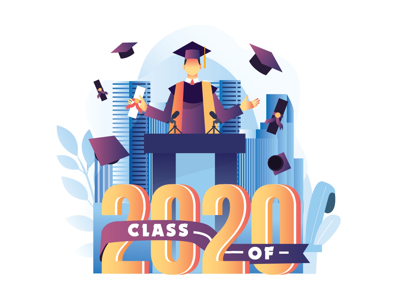 Graduation Speech Illustration cartooning cartoon character design cha.jpg