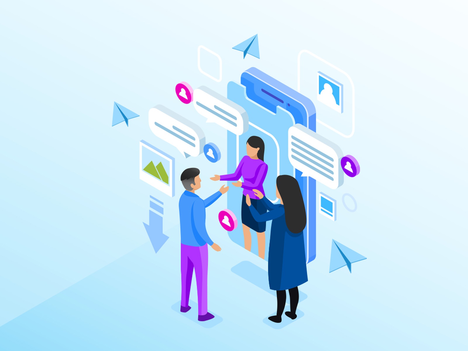Group Chat design cartoon vector vector design illustrator vector down.jpg