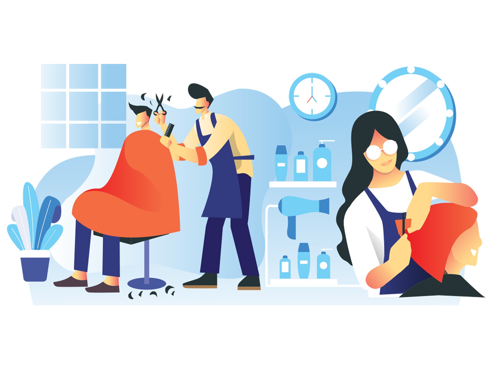 Hairdresser Illustration cartooning cartoon character design character.jpg