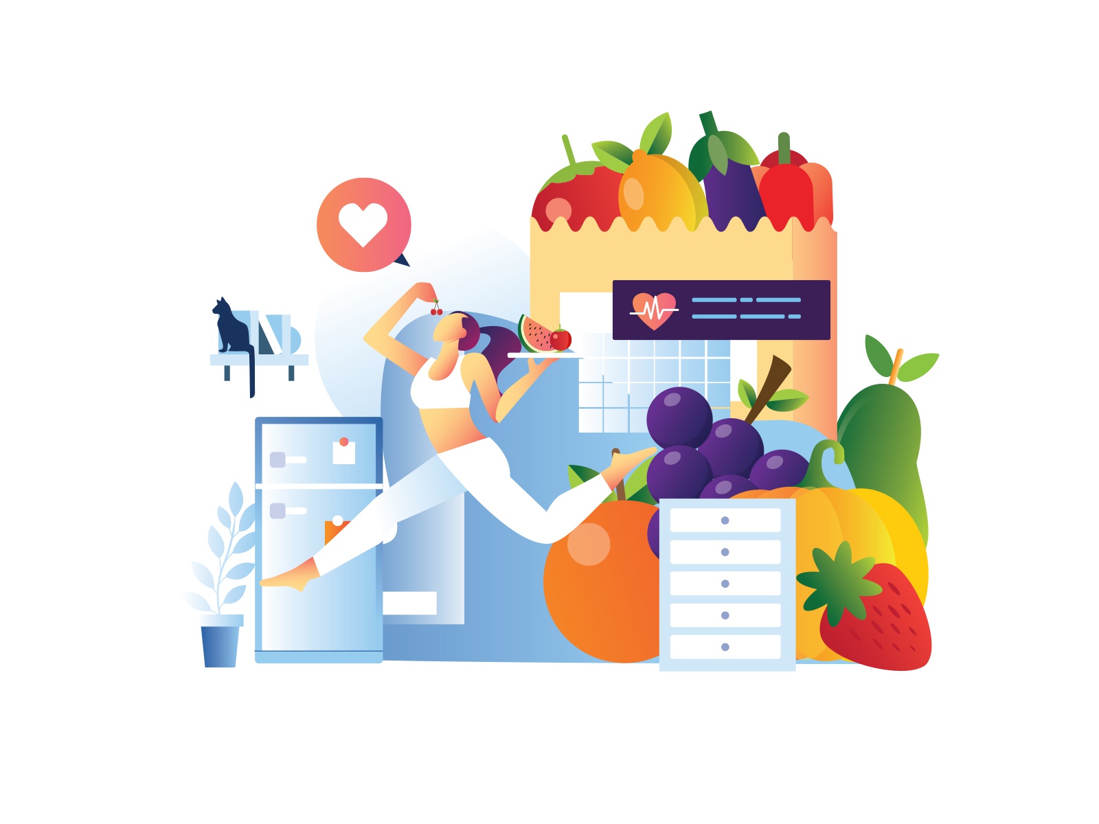 Healthy Life Illustration cartooning cartoon character design characte.jpg