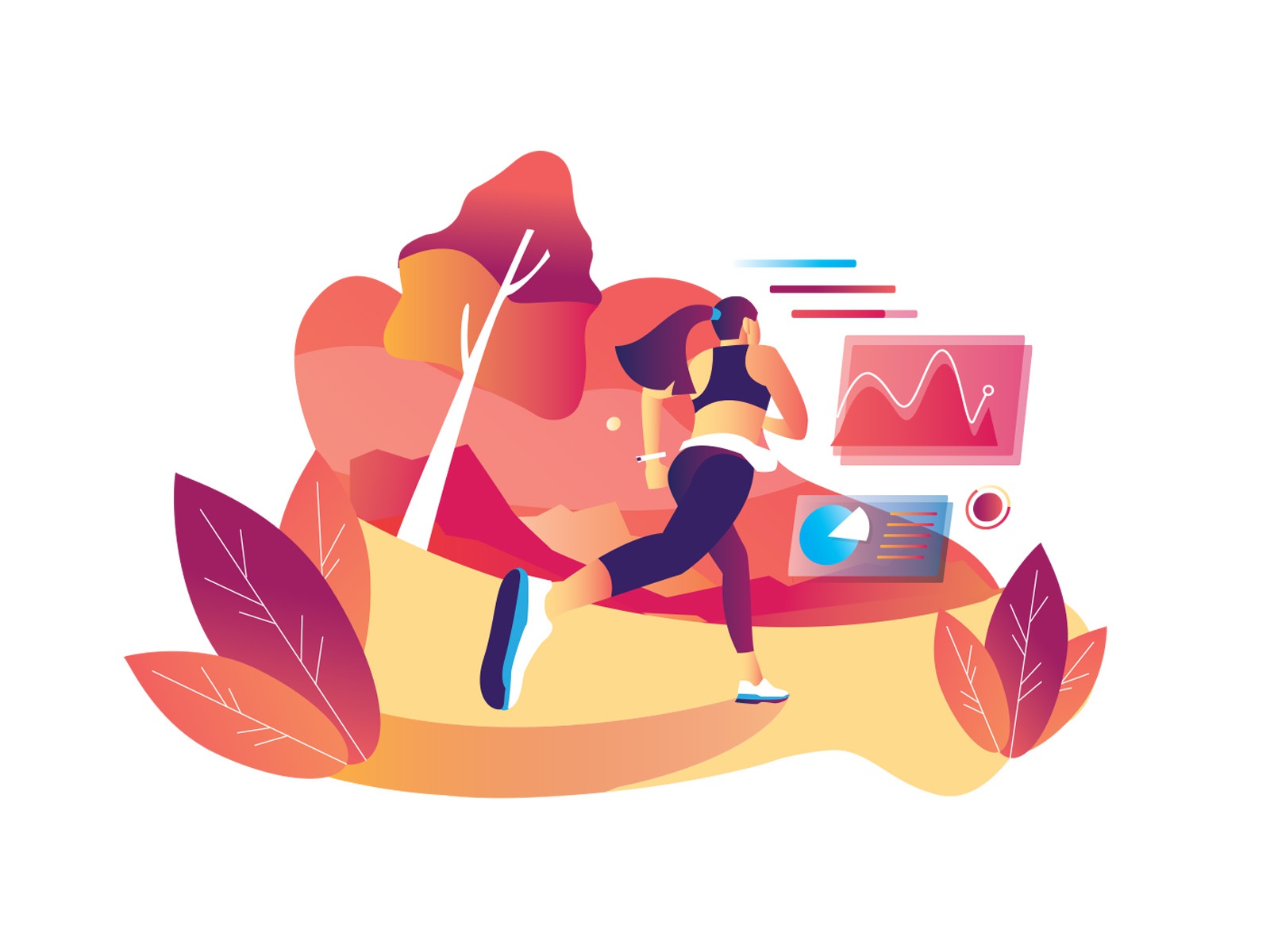 Jogging Illustration cartooning cartoon character design character ill.jpg