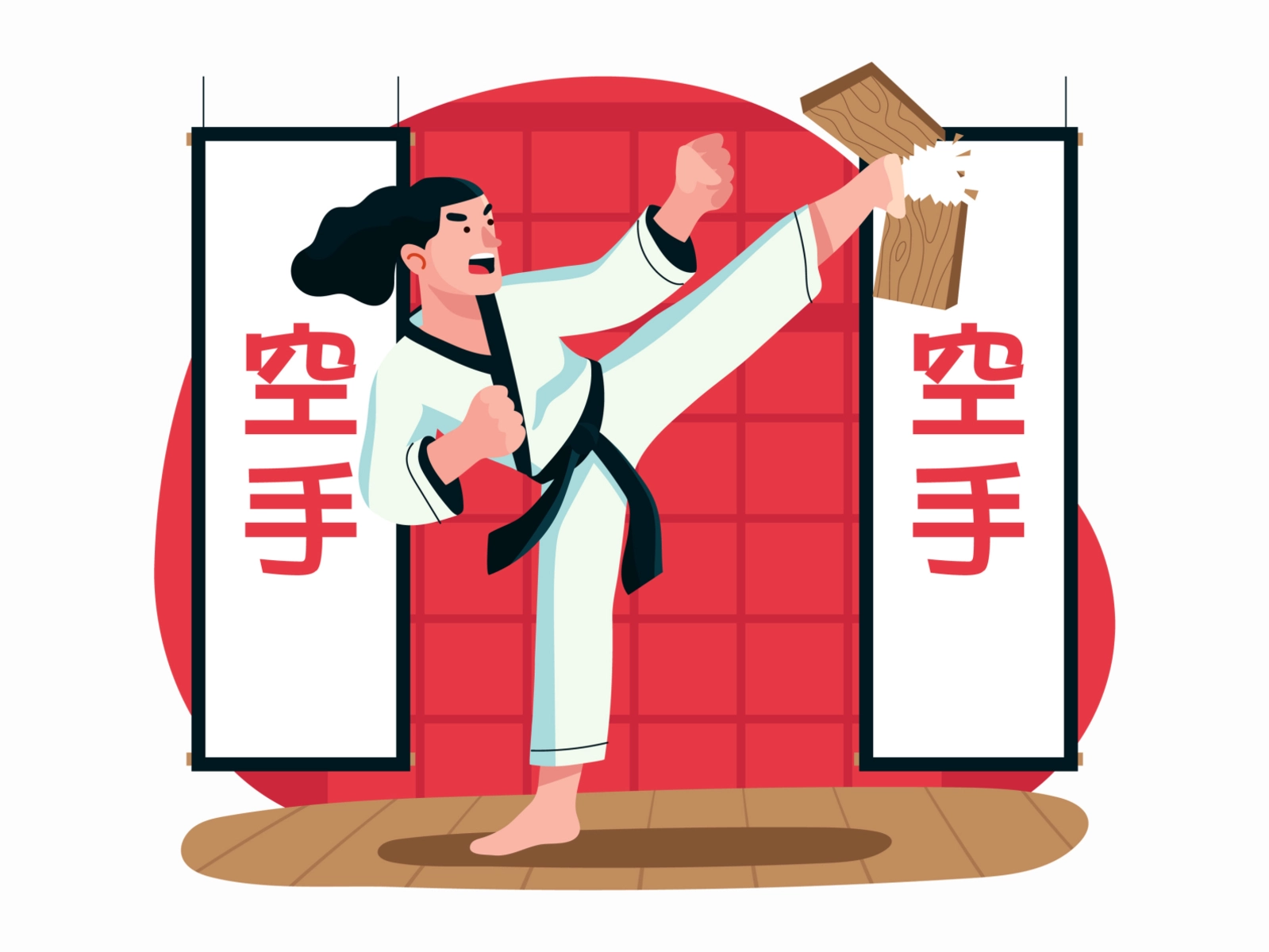 Karate Illustration cartooning cartoon character design character illu.webp