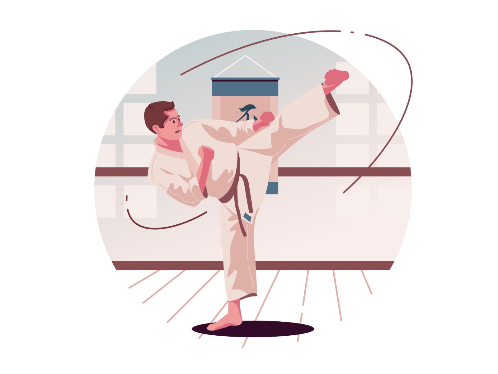 Karate Illustration vector ai download freebie free sport illustration.jpg