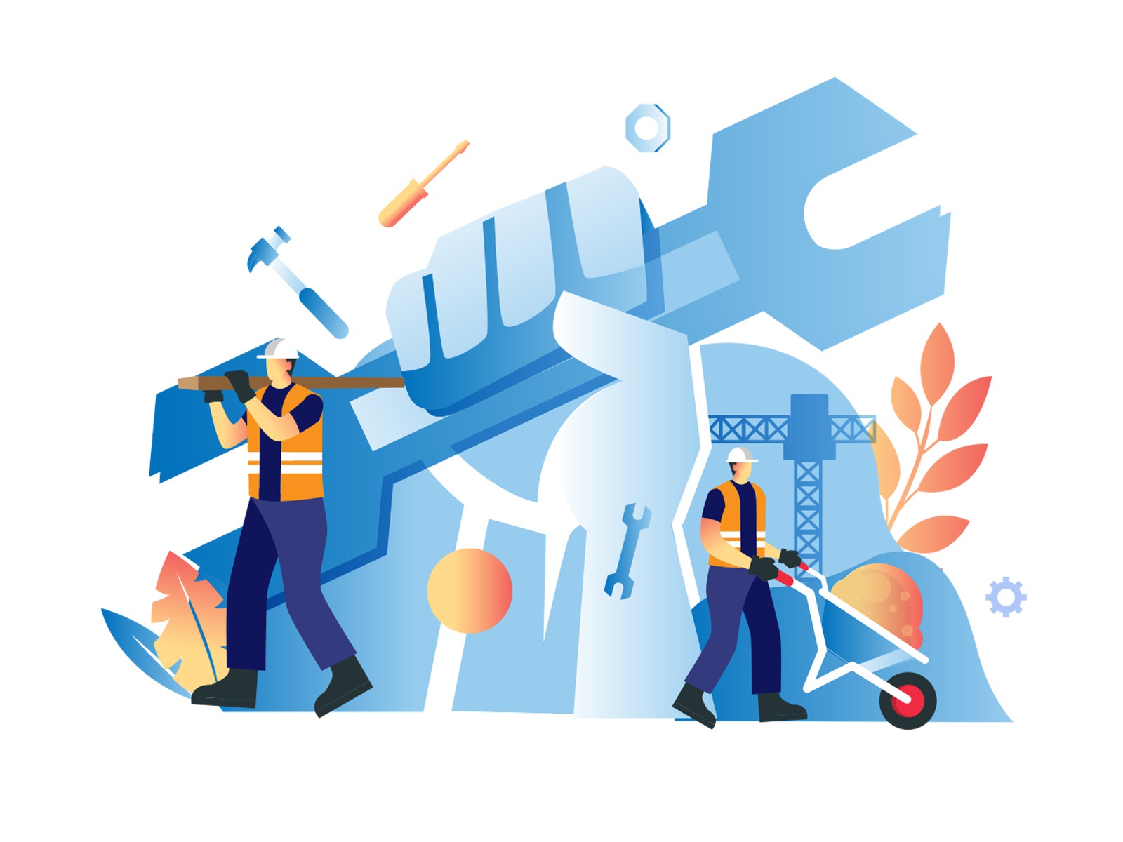 Labourer Illustration cartooning cartoon character design character il.jpg