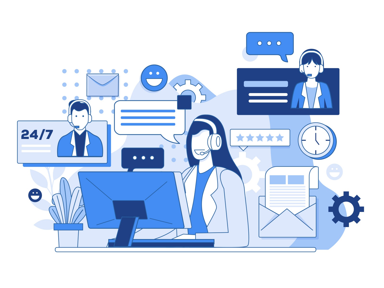 Live Chat Illustration cartooning cartoon character design character i.jpg