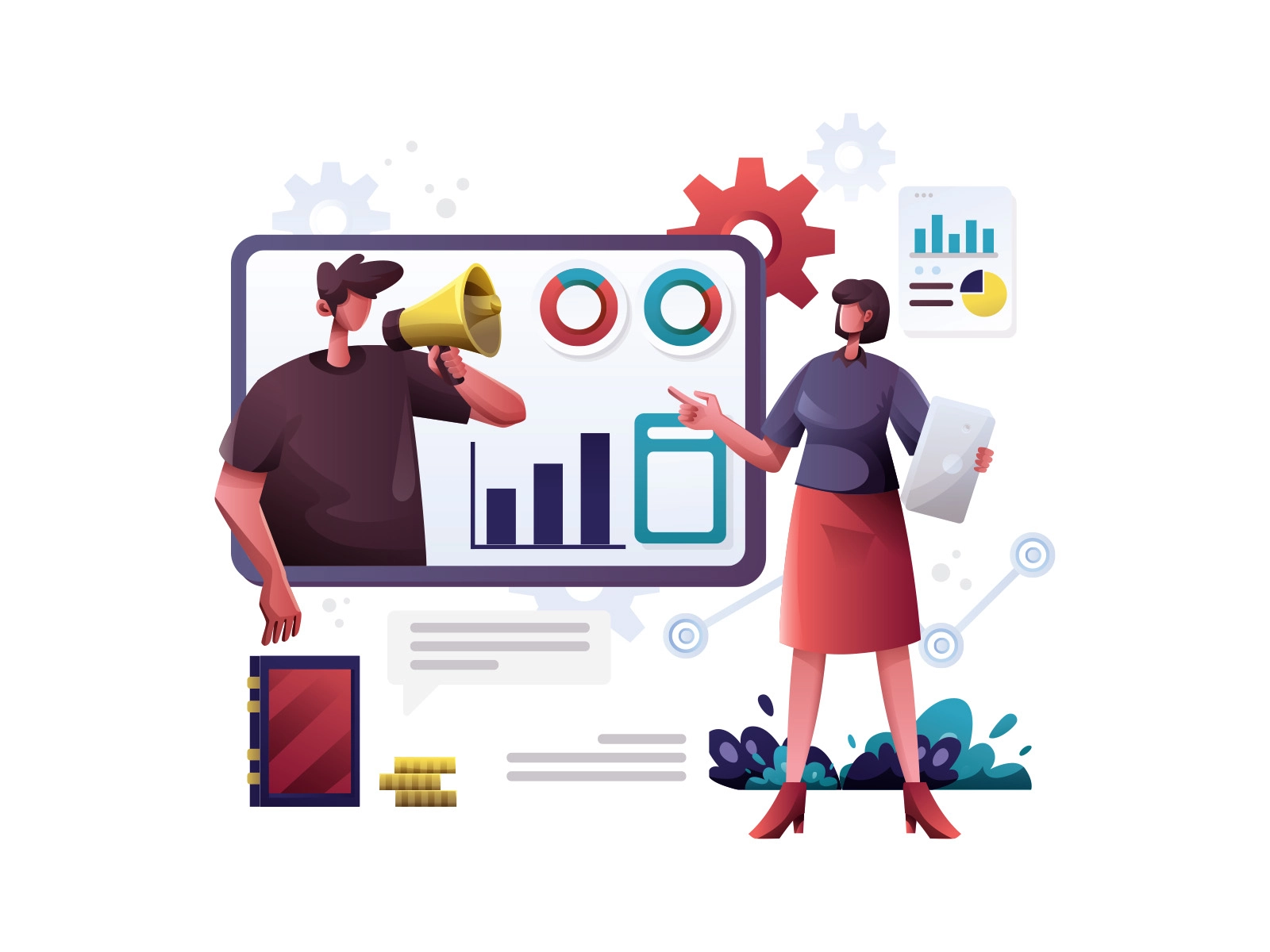 Marketing Vector Illustration design cartoon vector vector design illu.webp