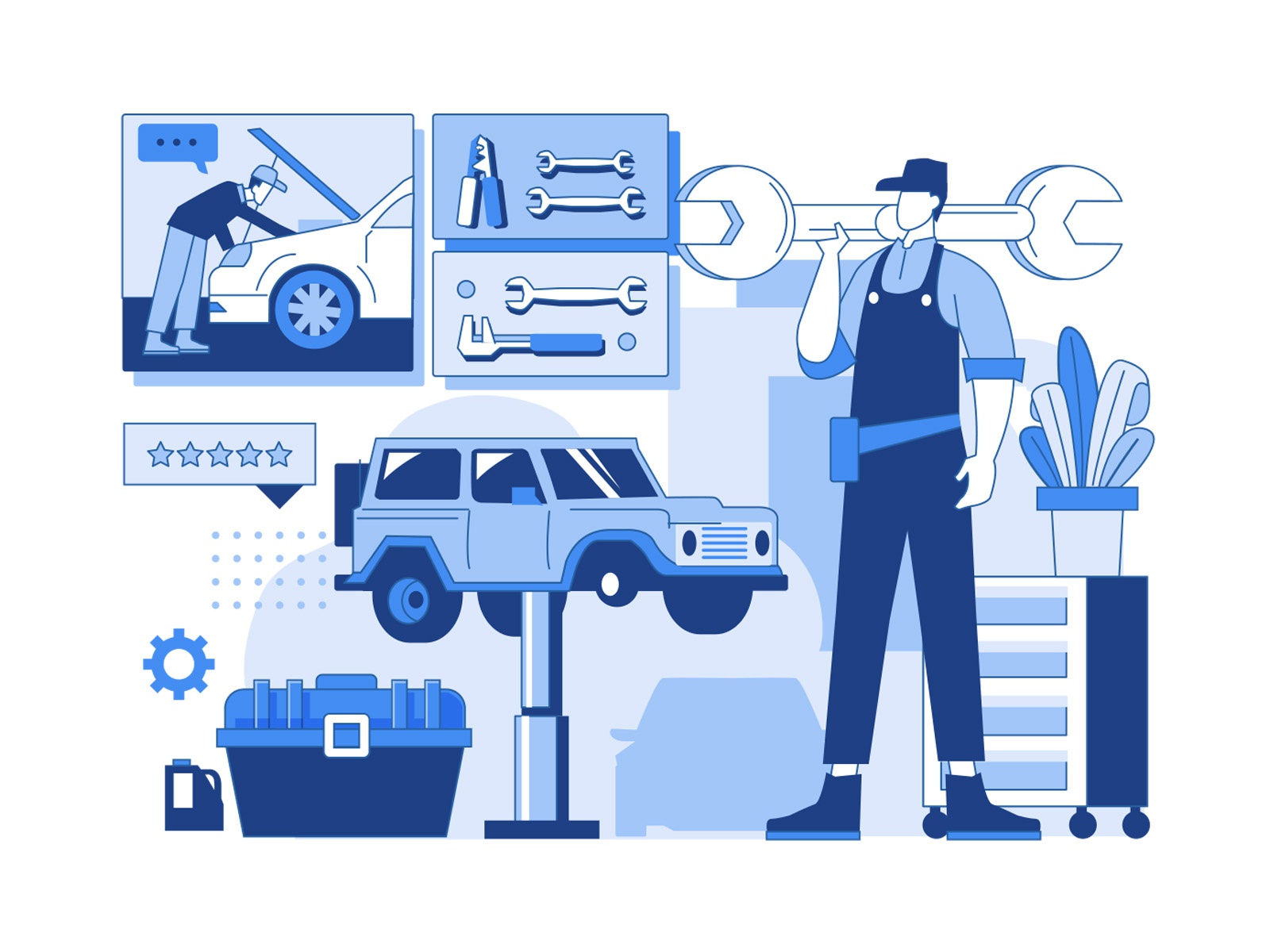 Mechanic Illustration cartooning cartoon character design character il.jpg
