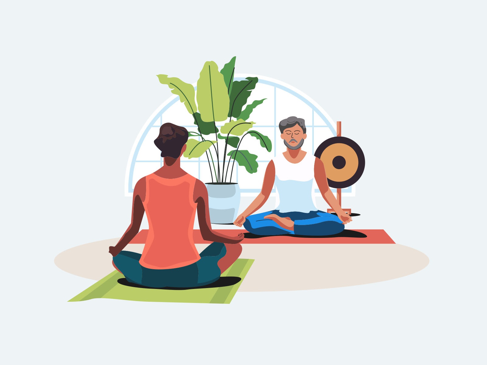 Meditation illustration cartooning cartoon character design character.jpg
