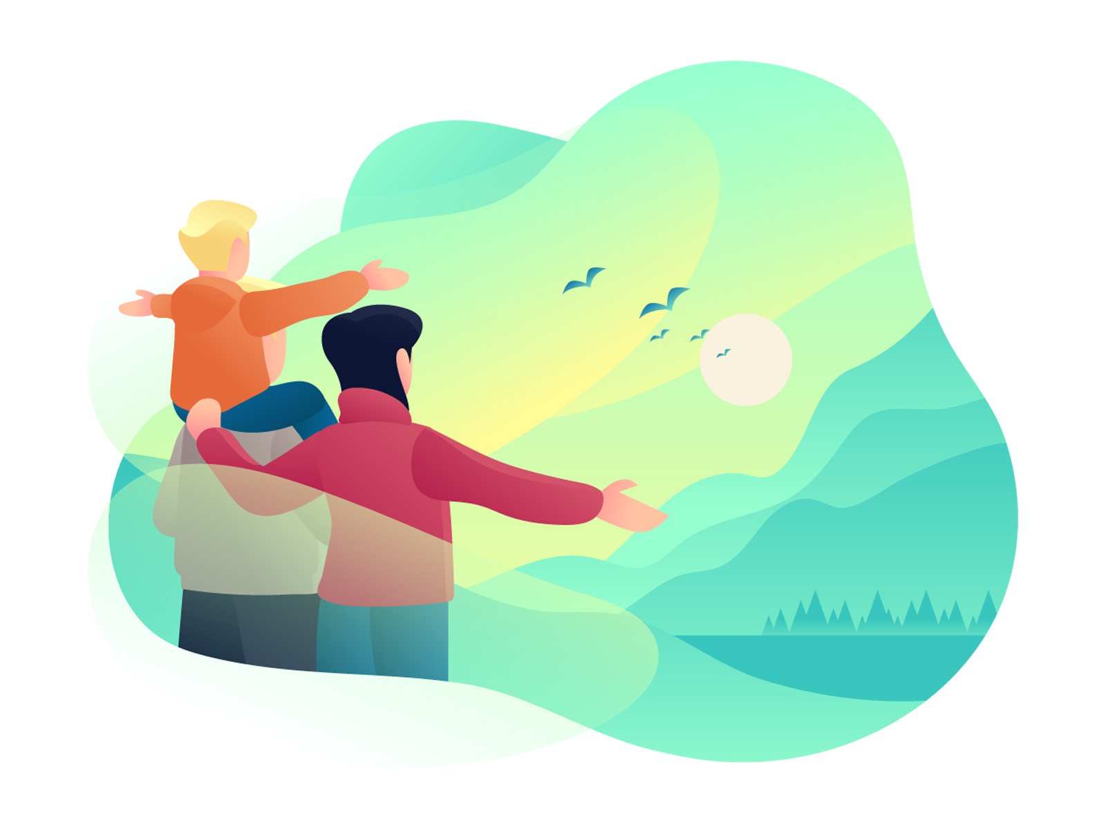 Morning sky Illustration cartooning cartoon character design character.jpg