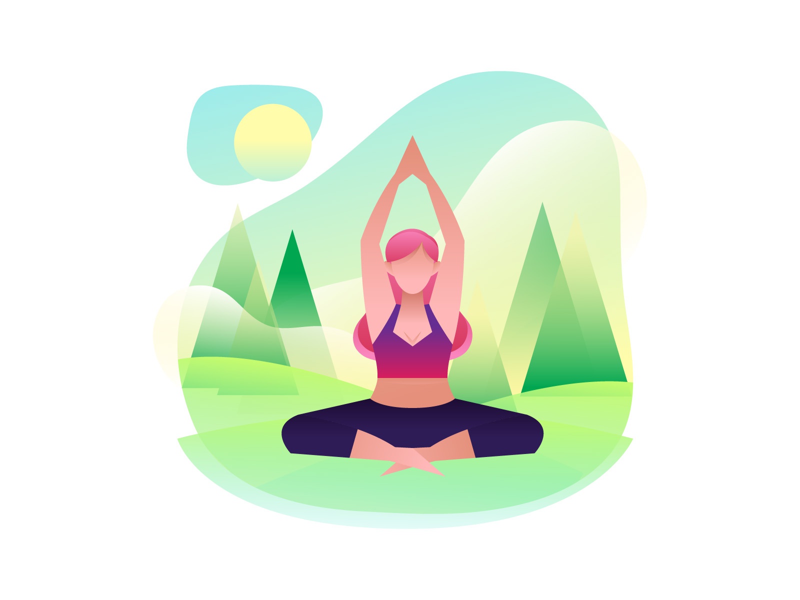 Morning Yoga Illustration cartooning cartoon character design characte.jpg