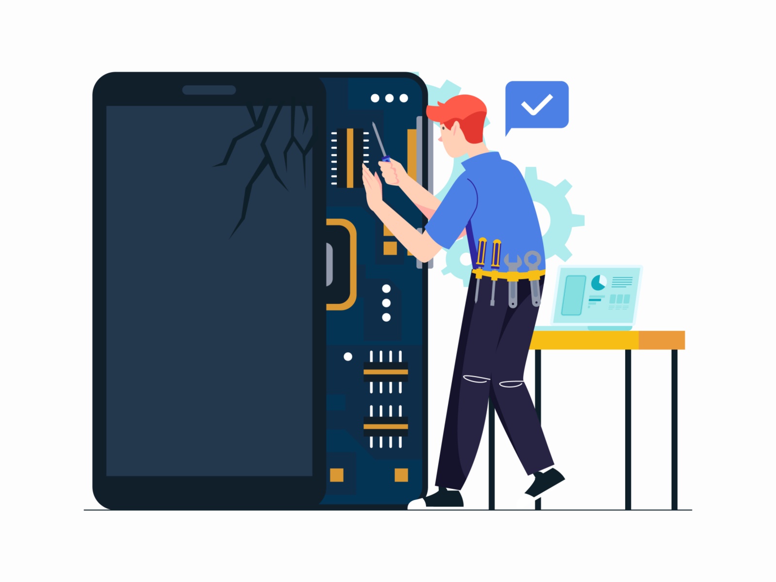 Mobile Fixing Illustration-02 cartooning cartoon character design char.jpg