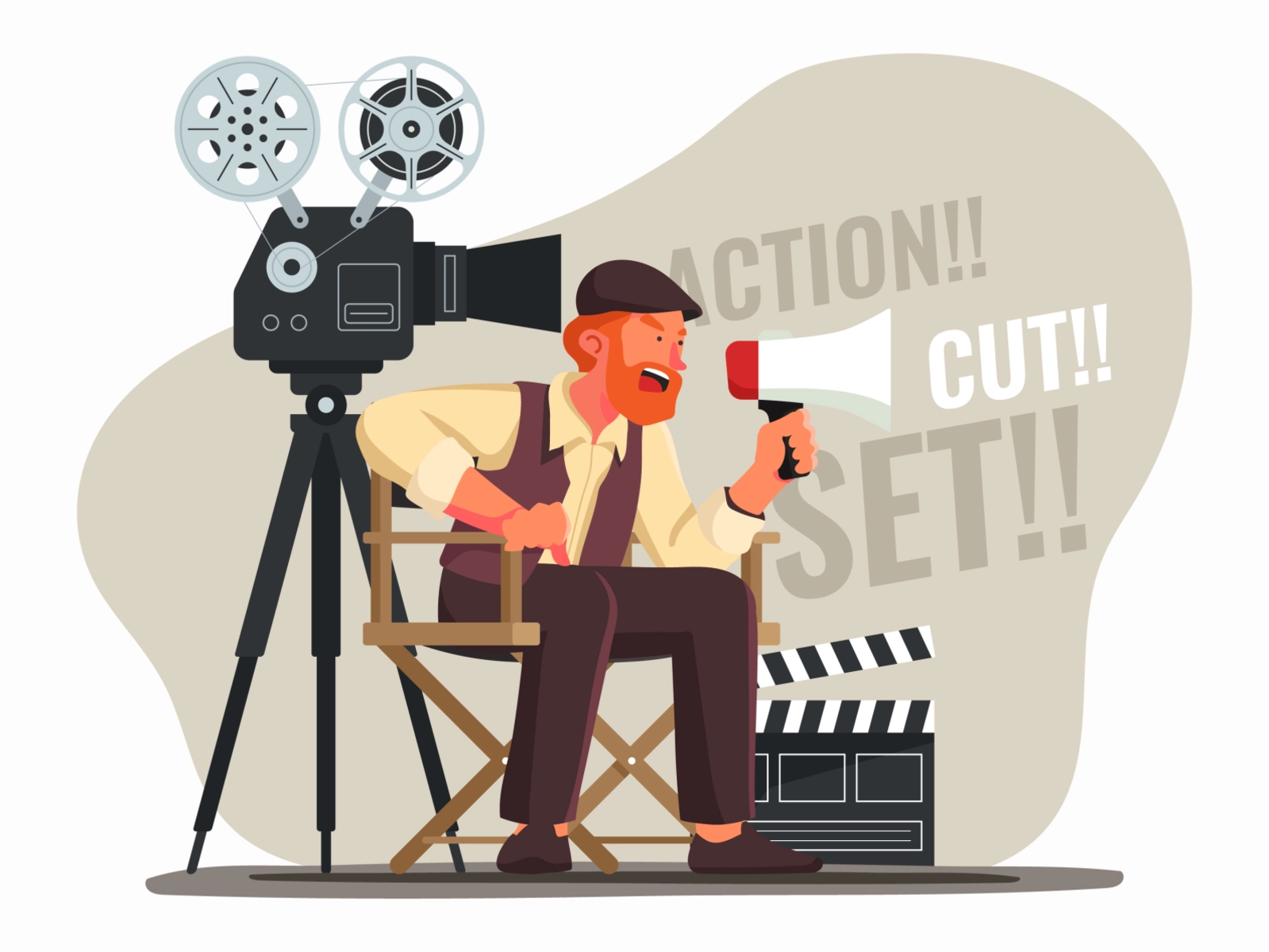 Movie Director Illustration cartooning cartoon character design charac.webp