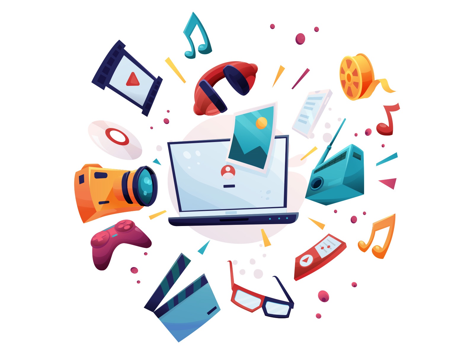 Multimedia Illustration design cartooning vector vector design illustr.jpg