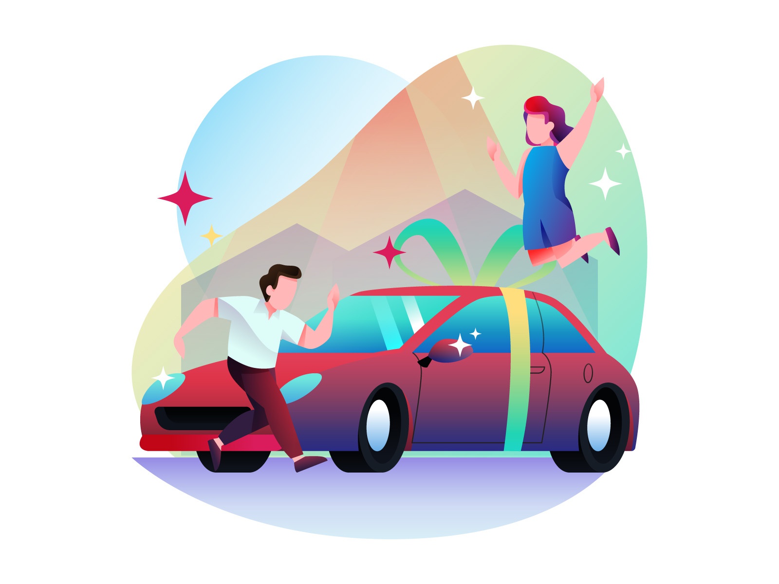 New Car cartooning cartoon character design character illustrator vect.jpg