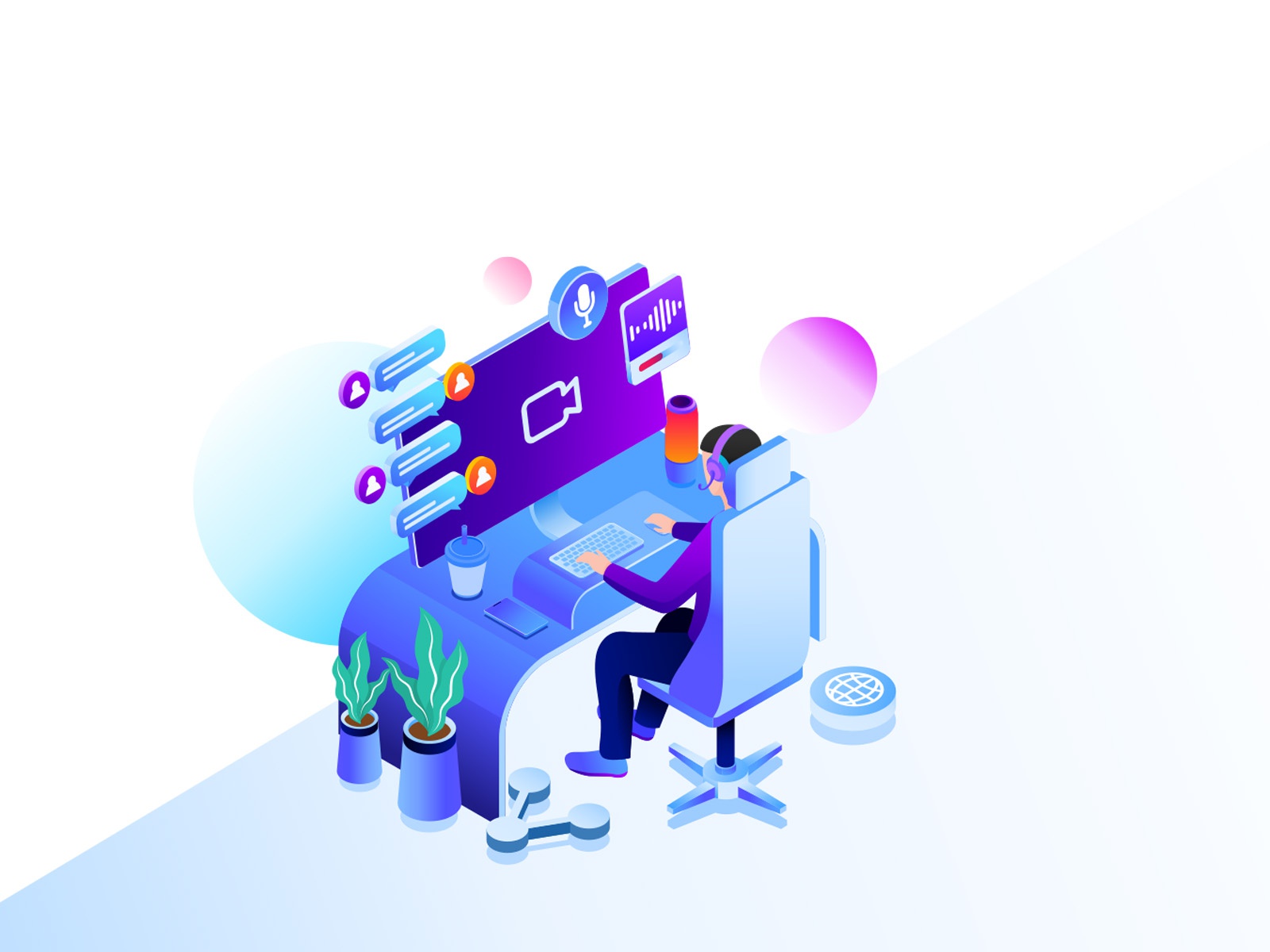 Online Chat Support Illustration design cartoon vector vector design i.jpg