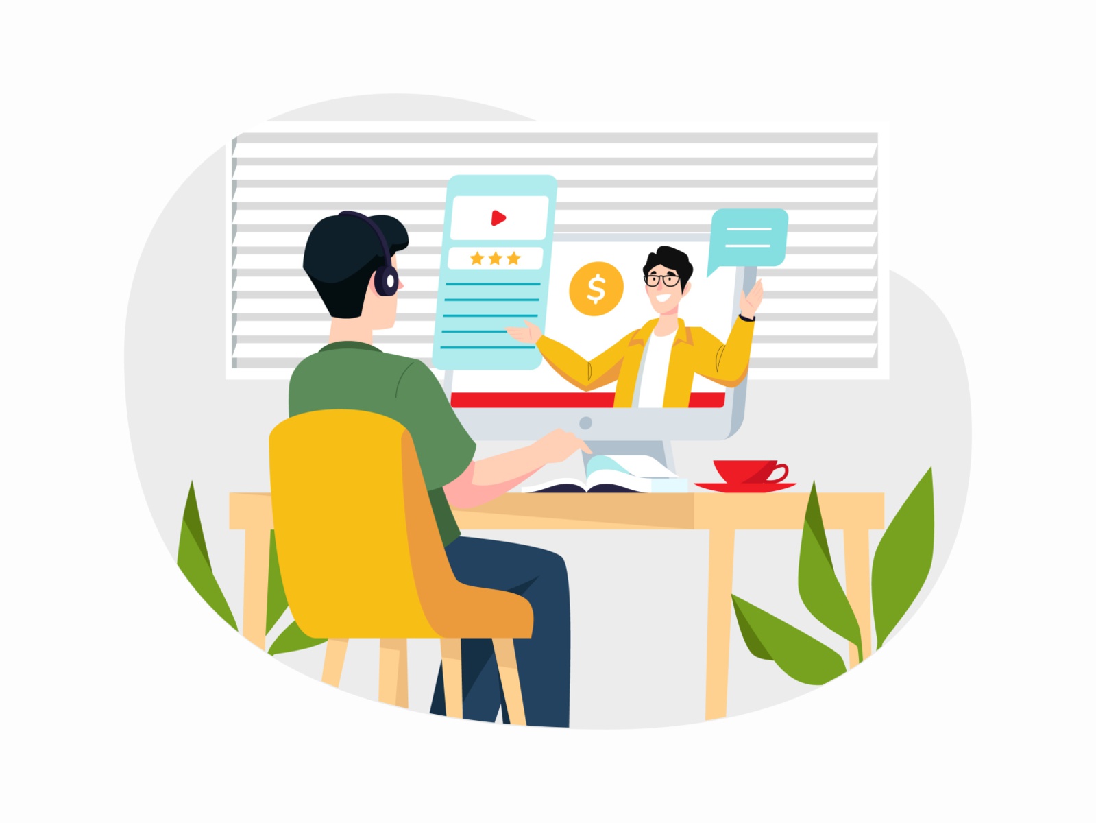 Online Learning Illustration cartooning cartoon character design chara.jpg
