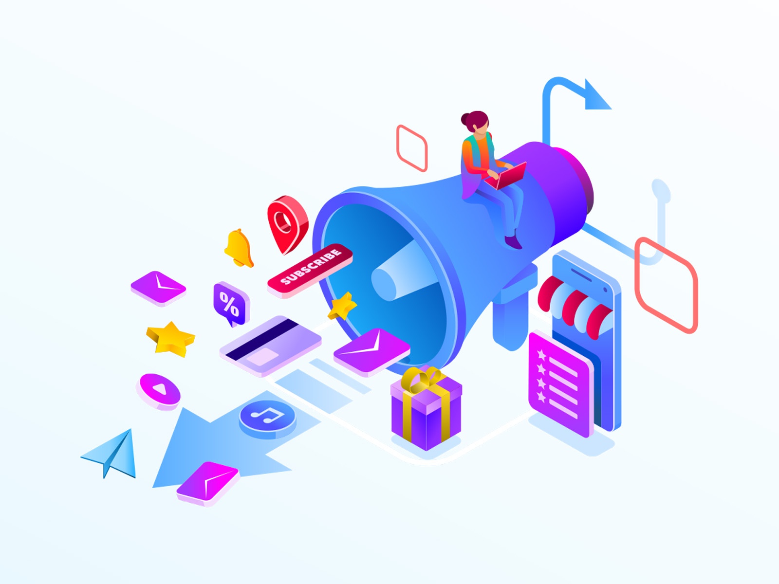 Online Promotion Illustration design cartoon vector vector design illu.jpg