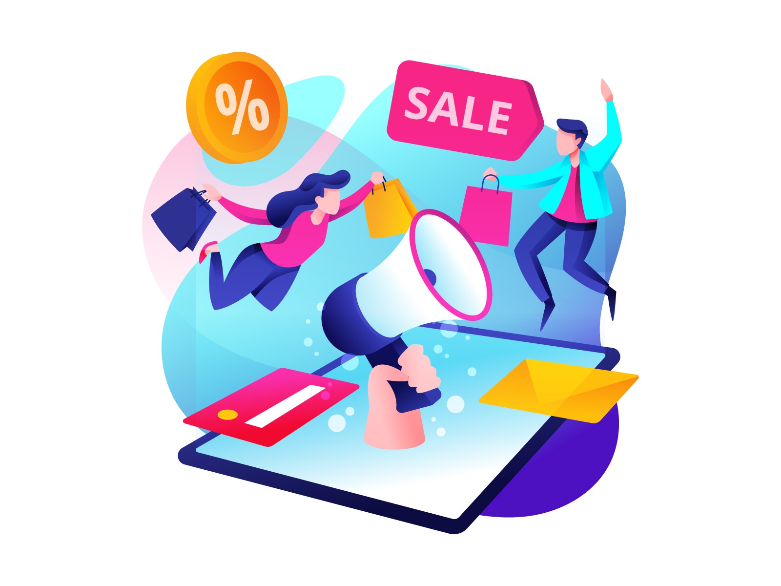 Online Promotion logo design cartooning vector design illustrator vect.jpg