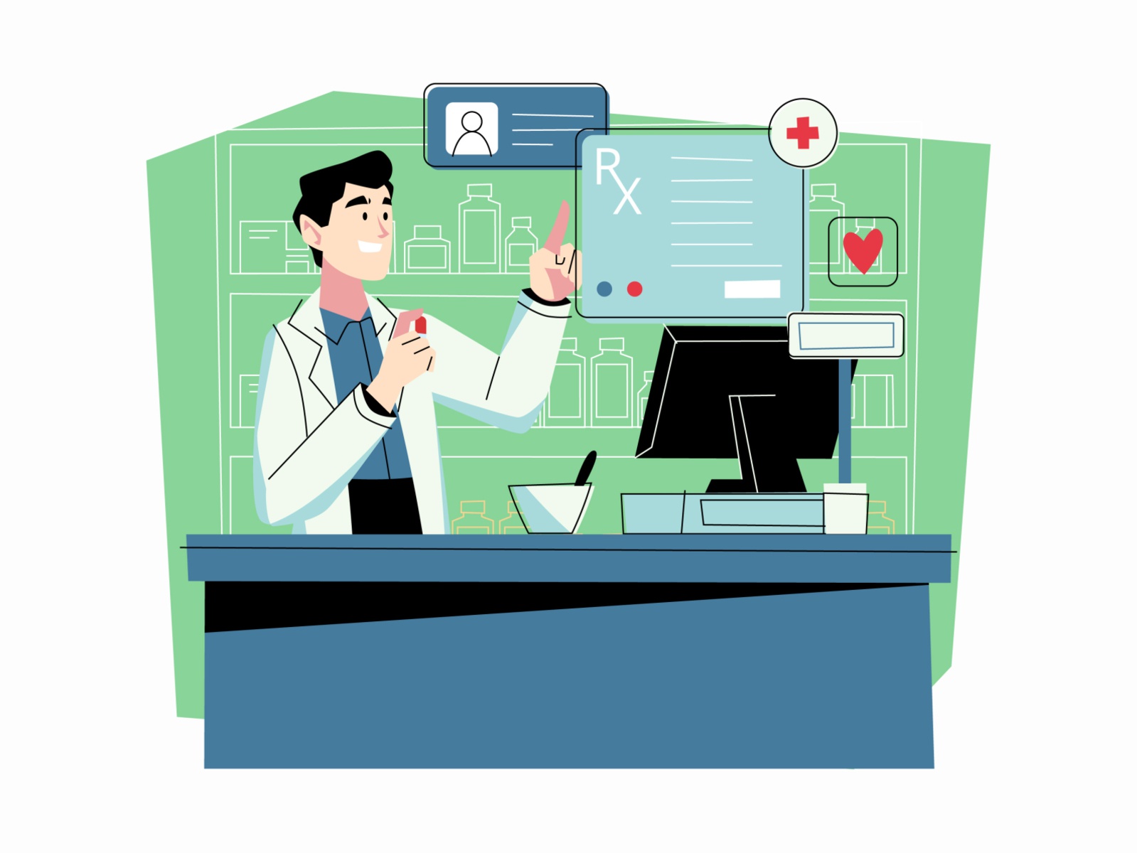 Pharmacist Illustration cartooning cartoon character design character.jpg