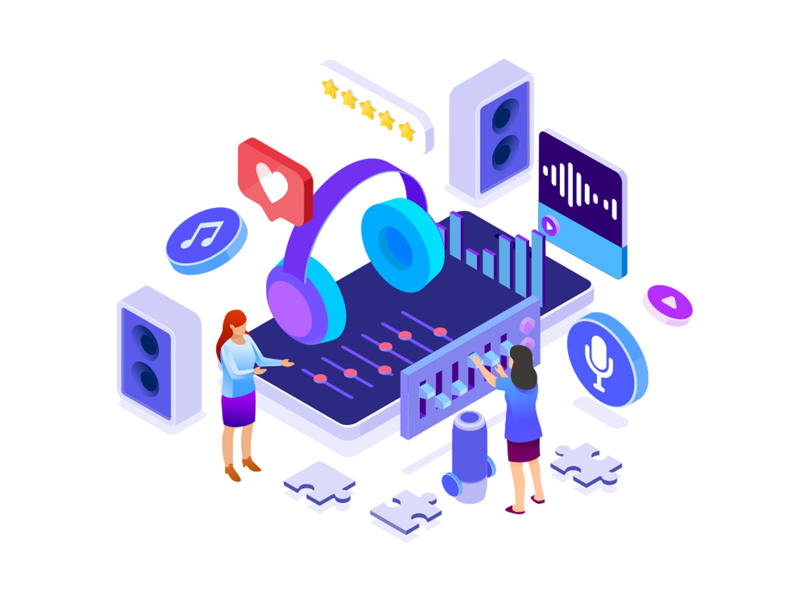 Podcast Illustration design cartoon vector vector design illustrator v.jpg