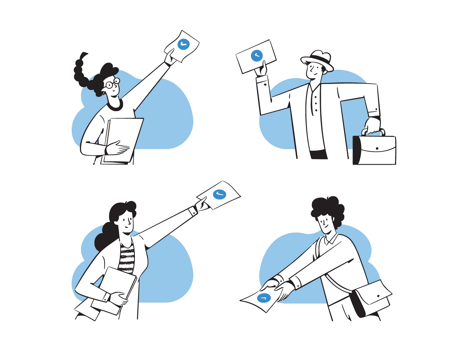 Postman Doodles vector illustration vector download illustrator vector.webp