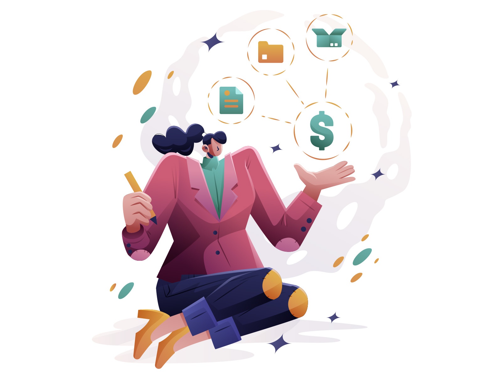Sales Costing Illustration design vector cartoon vector design illustr.jpg