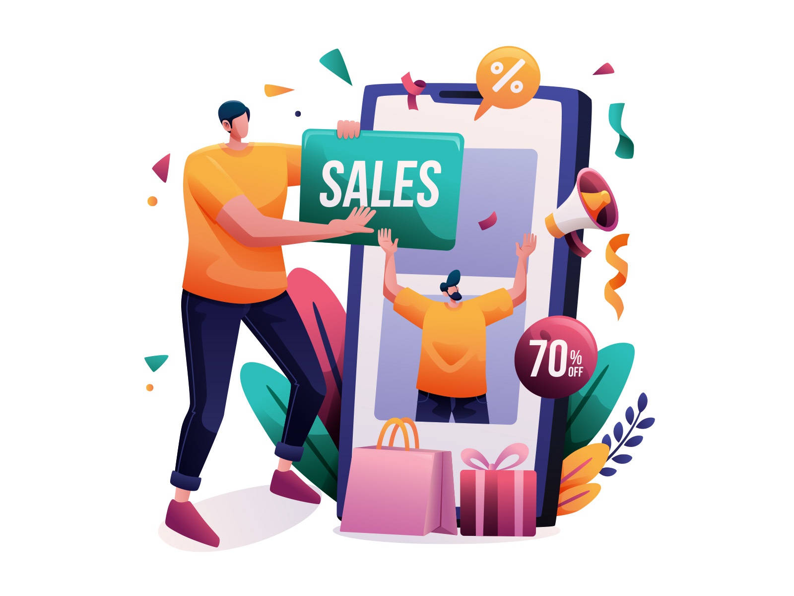 Sales Set Illustration design cartooning vector vector design illustra.jpg