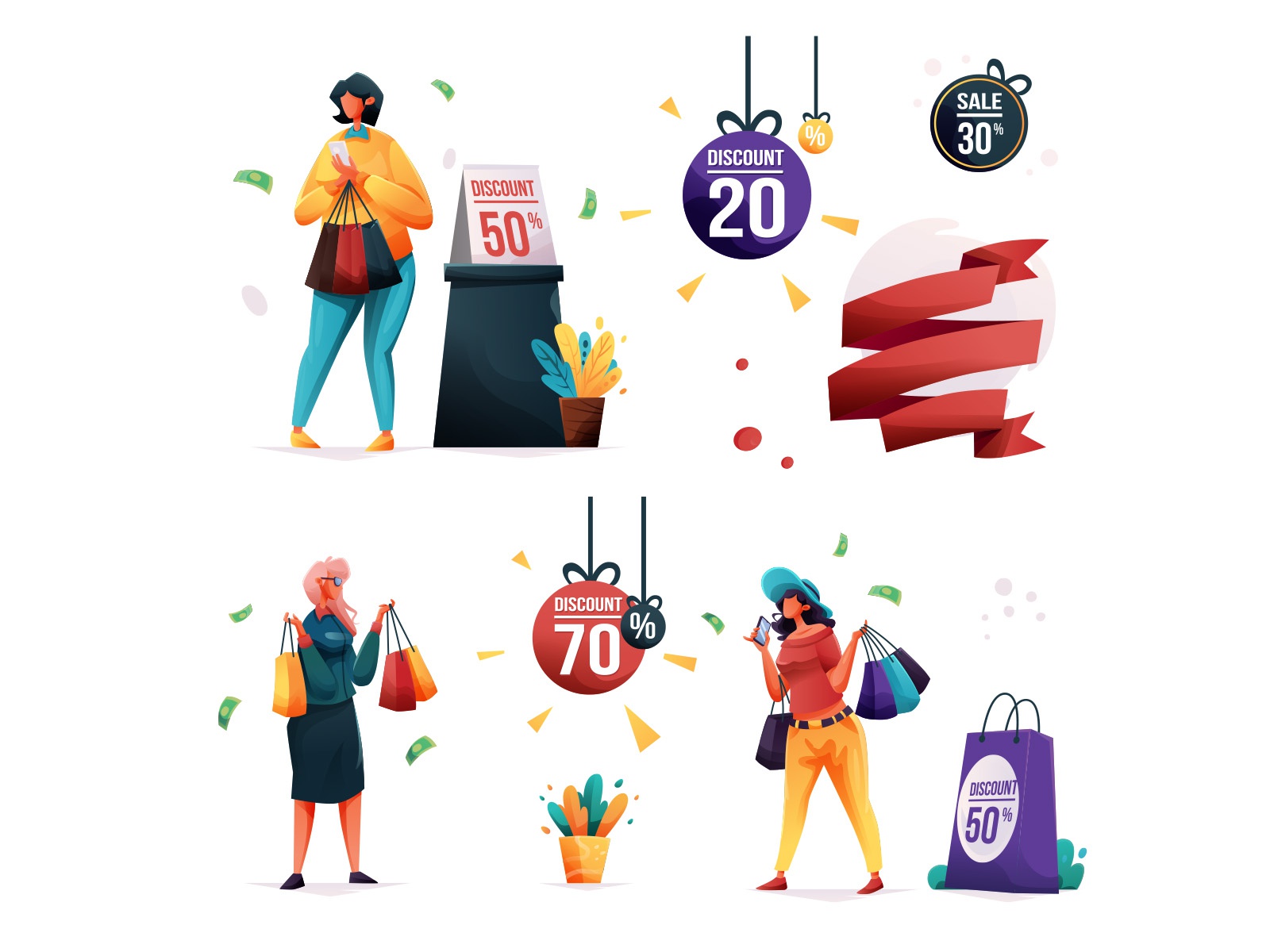 Sales Set design cartoon vector vector design illustrator vector downl.jpg