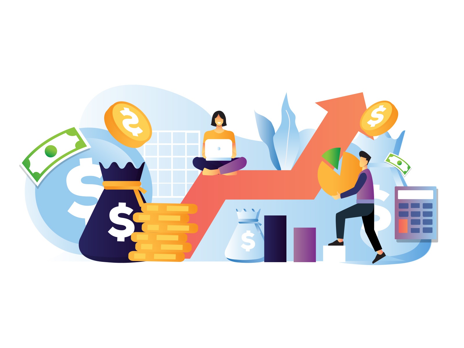 Sales report illustration cartooning cartoon character design characte.jpg