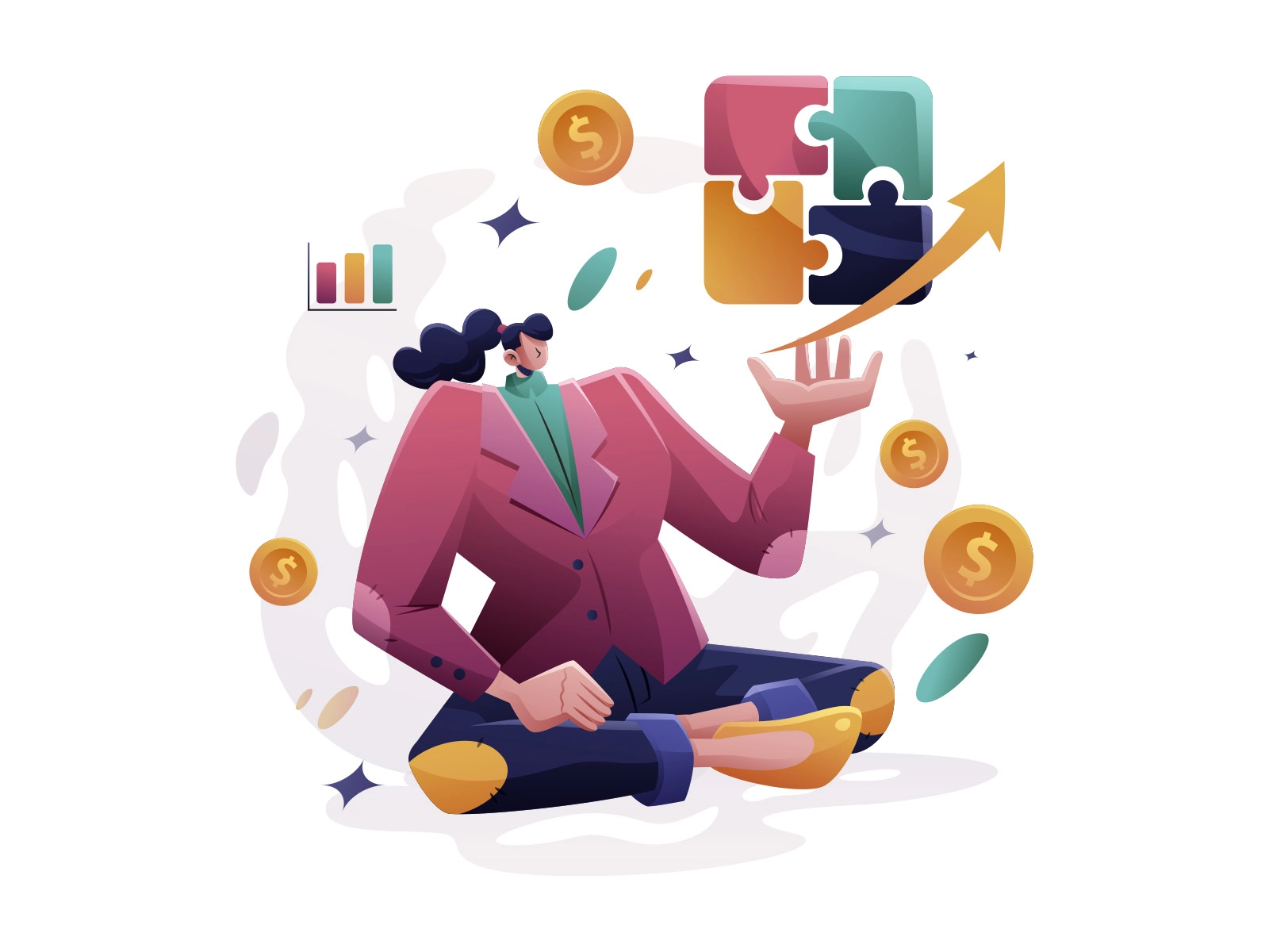 Sales Strategy Illustration design cartooning vector vector design ill.webp