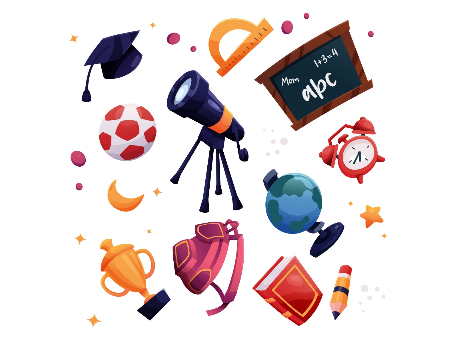 School Set design cartoon vector vector design illustrator vector down.jpg