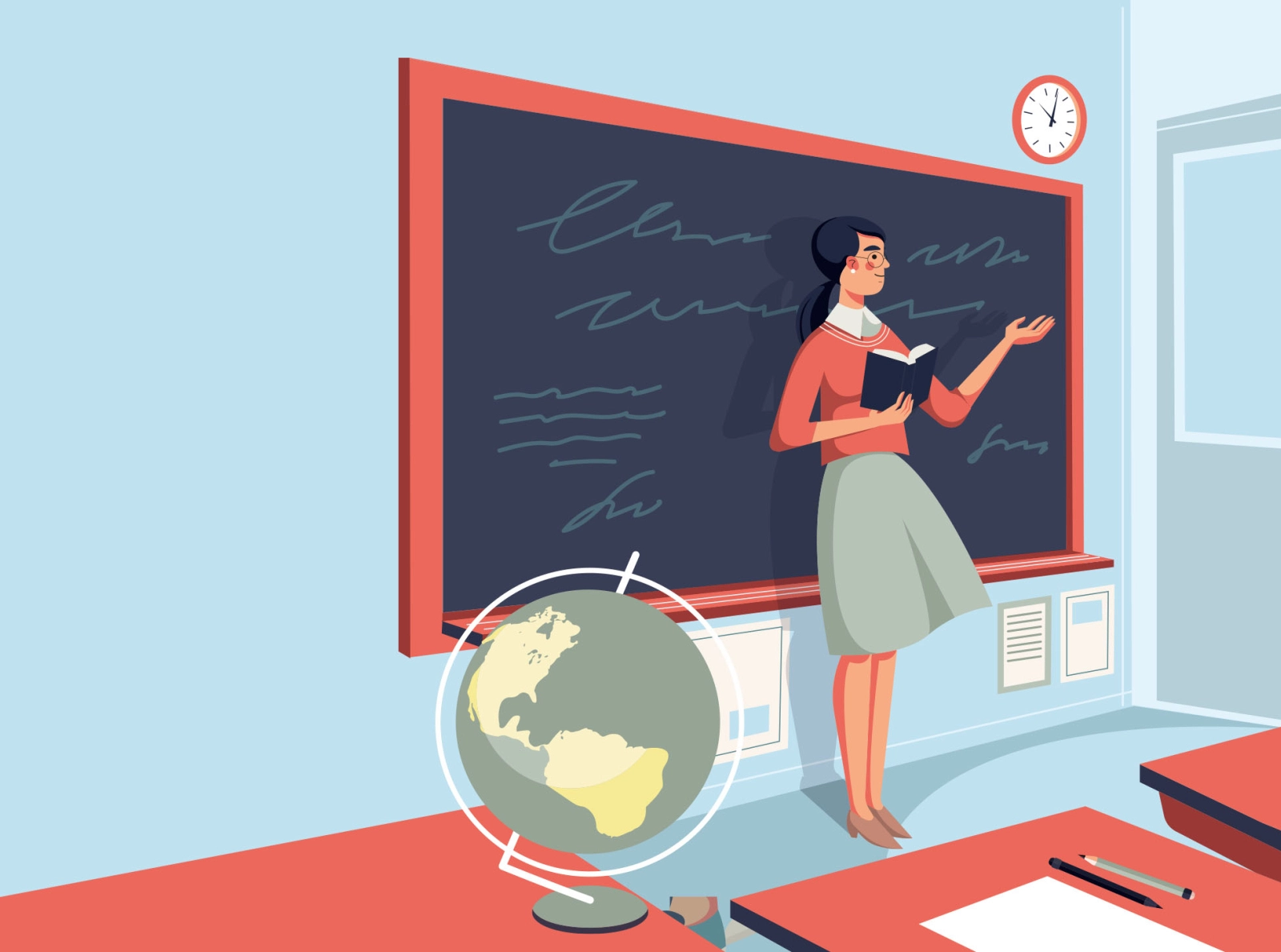 School Teacher Illustration template psd vector illustration ai downlo.webp